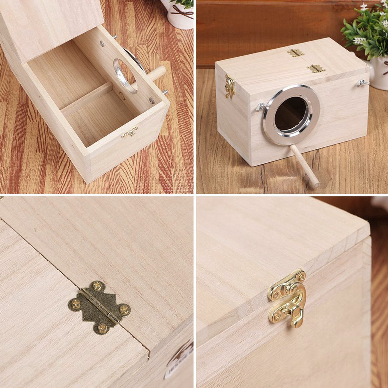 TWSOUL Hühnerstall Sittich-Nistkasten aus Holz, Vogelzuchtkasten, 25*13*13cm, Unzertrennliche, Wellensittiche, Finken Kleine und mittelgroße Vögel