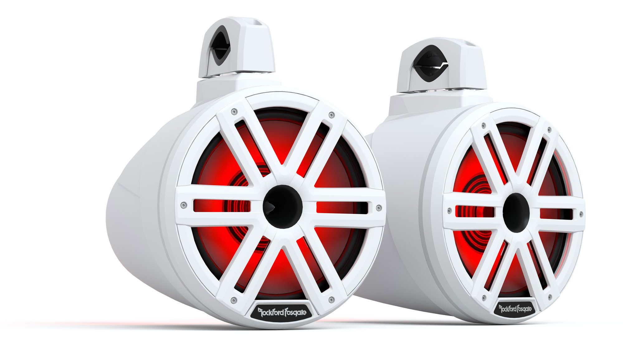 Rockford Fosgate Marine M2WL-10H 25cm 10" Color Optix Wakeboard Tower-Lautsprecher weiß Auto-Lautsprecher (25 cm)
