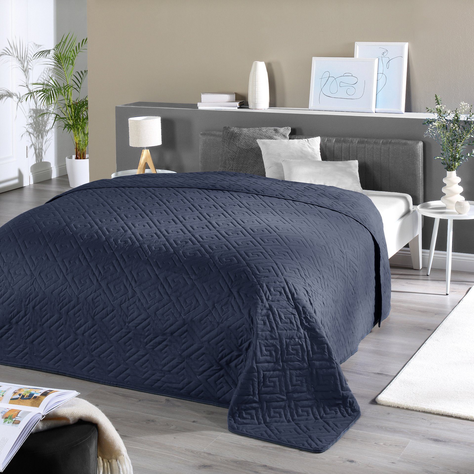 Delindo Lifestyle Tagesdecke Premium, Bettüberwurf, mit Rautensteppung günstig online kaufen