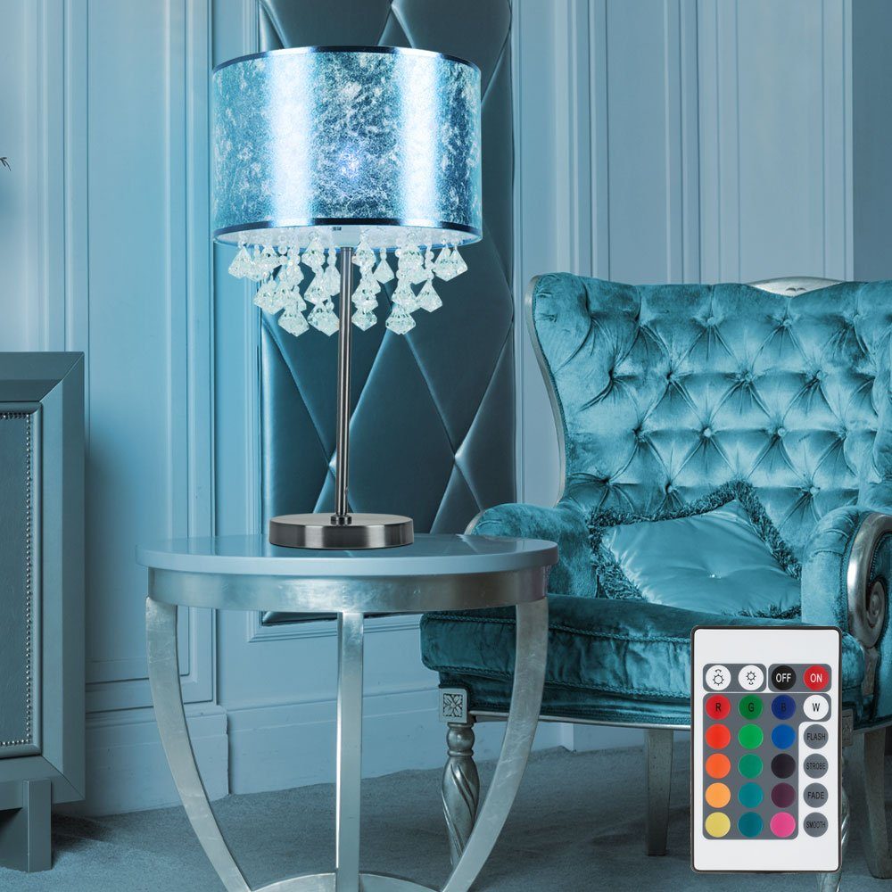Kristallleuchte Lampe Globo Farbwechsel, Tischleuchte LED Tischleuchte, LED Fernbedienung Warmweiß, RGB Leuchtmittel inklusive, dimmbar