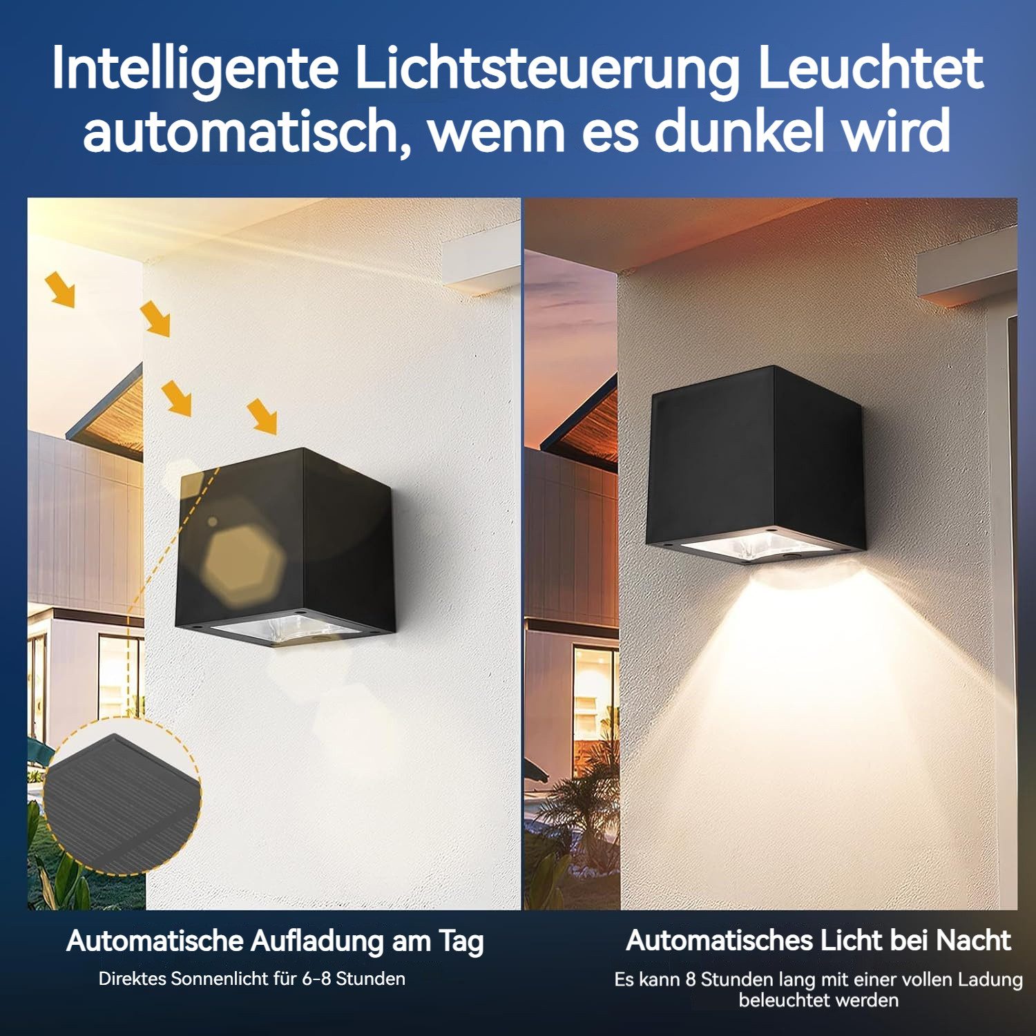 BlingBin LED Solarleuchte 2 Stück Solarlampen günstig online kaufen