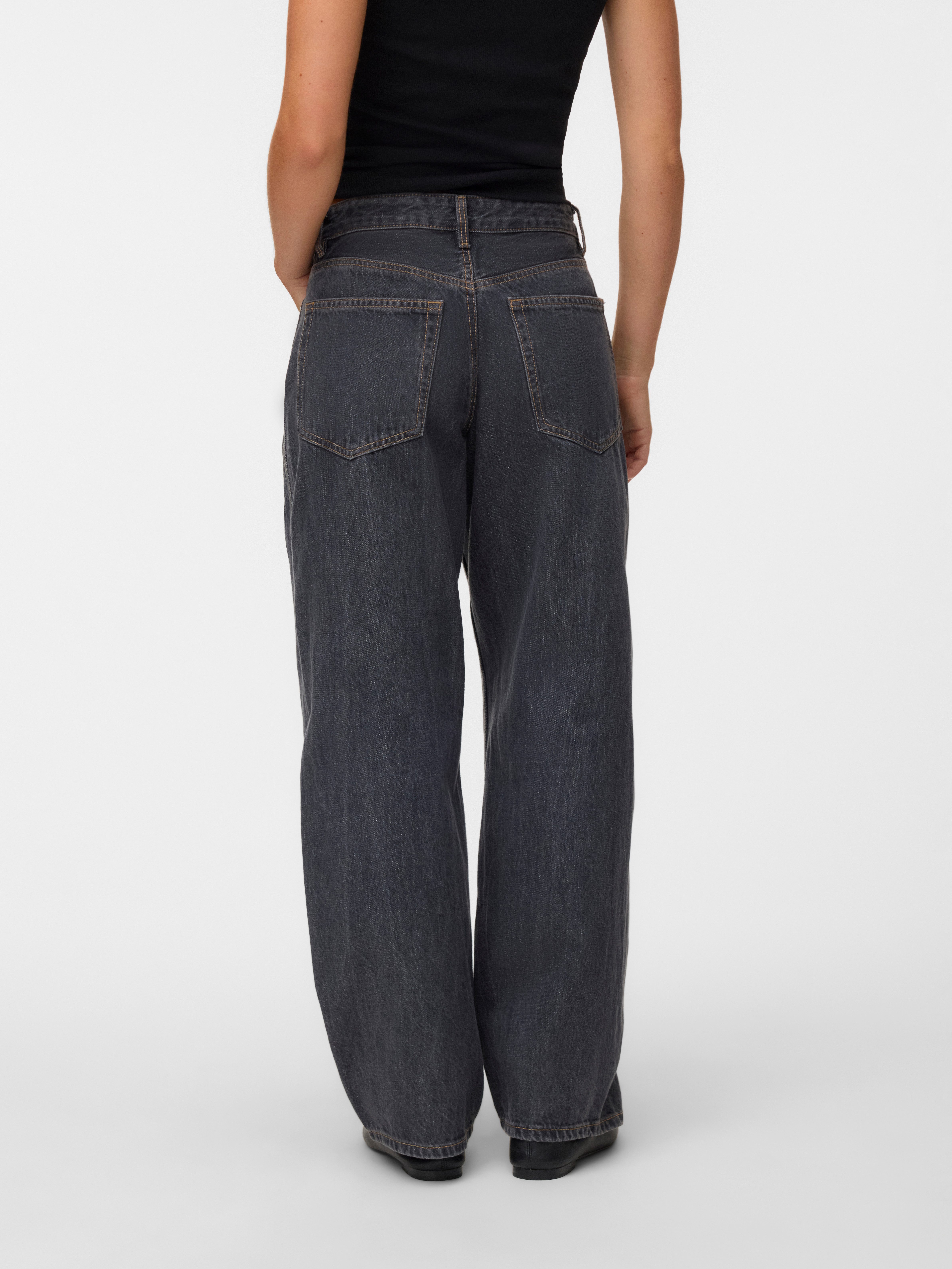 Vero Moda Weite Jeans VMZOE MR BARREL DNM JEANS LI223 NOOS Baumwolle, mid waist, loose fit