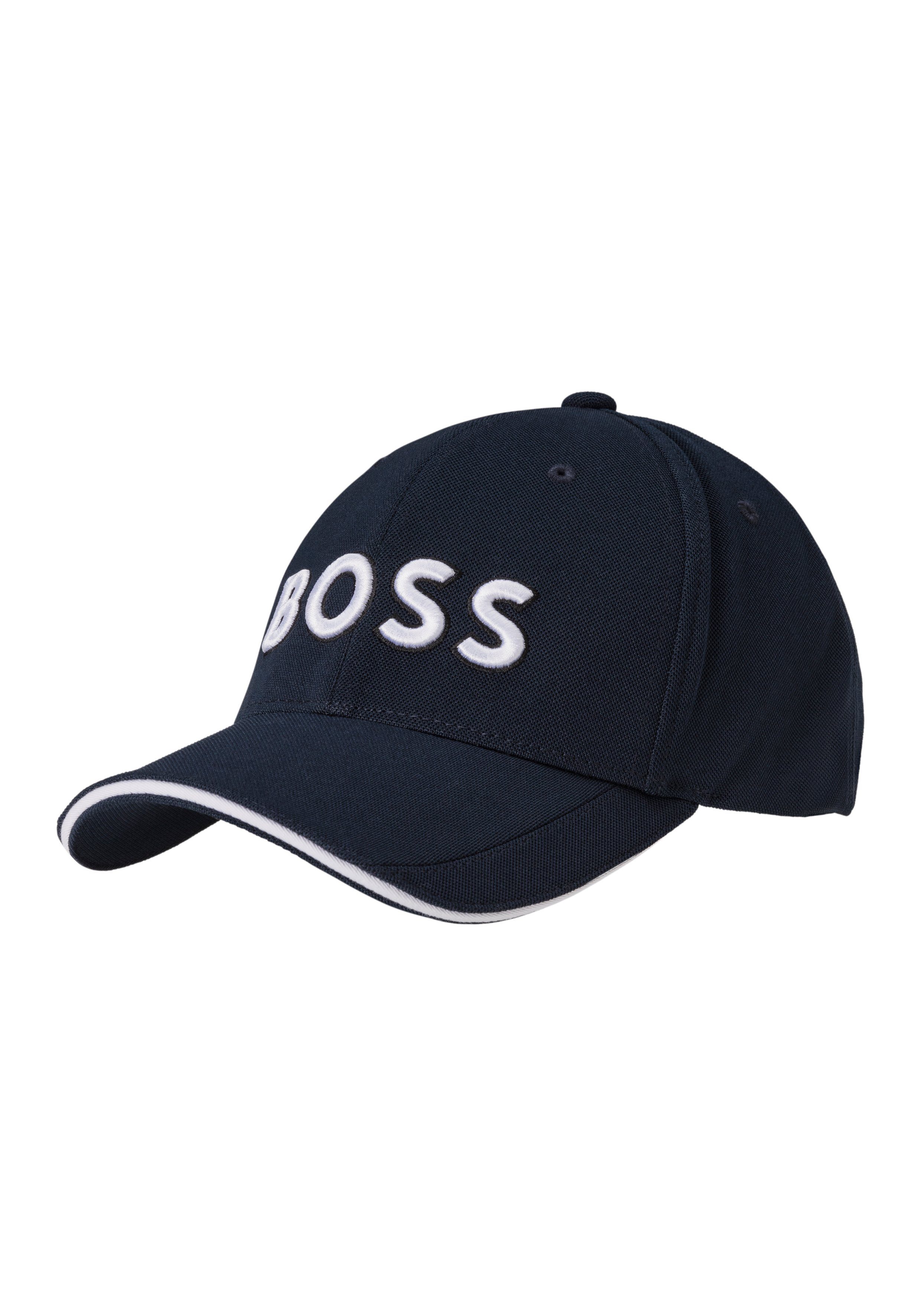 BOSS GREEN Baseball Cap Cap-US-1 mit kontrastfarbenem Schirmdetail dark blue