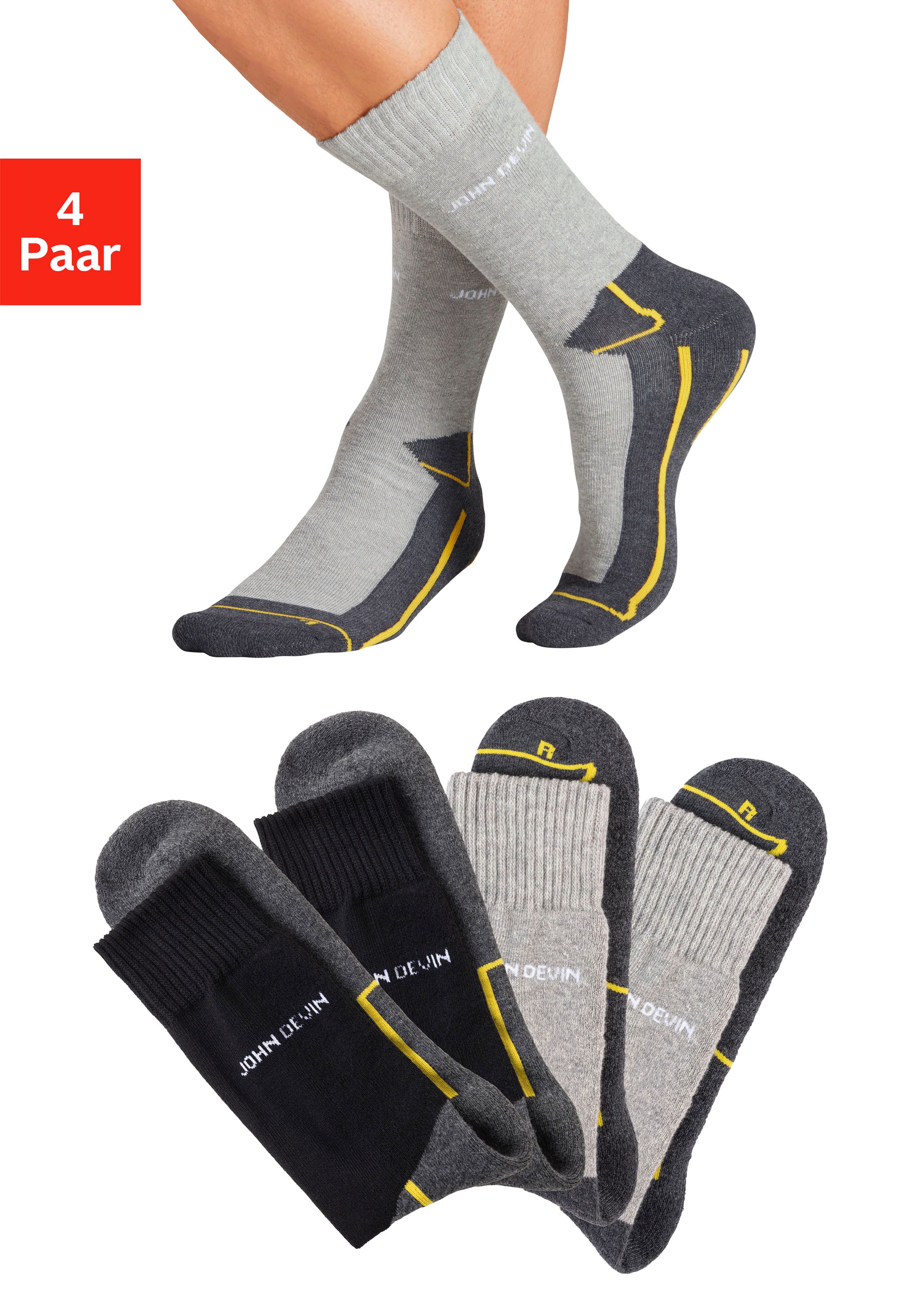 John Devin Funktionssocken (Packung, 4-Paar) mit Sohlen über Zehen und hoch günstig online kaufen