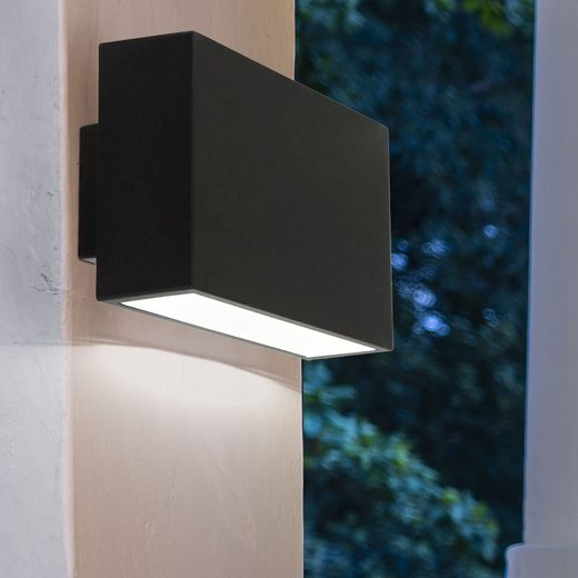 smartwares Außen-Wandleuchte, LED Up Down Wand Strahler Fassaden Beleuchtung Garten Außen Lampe schwarz Smartwares 10.068.50