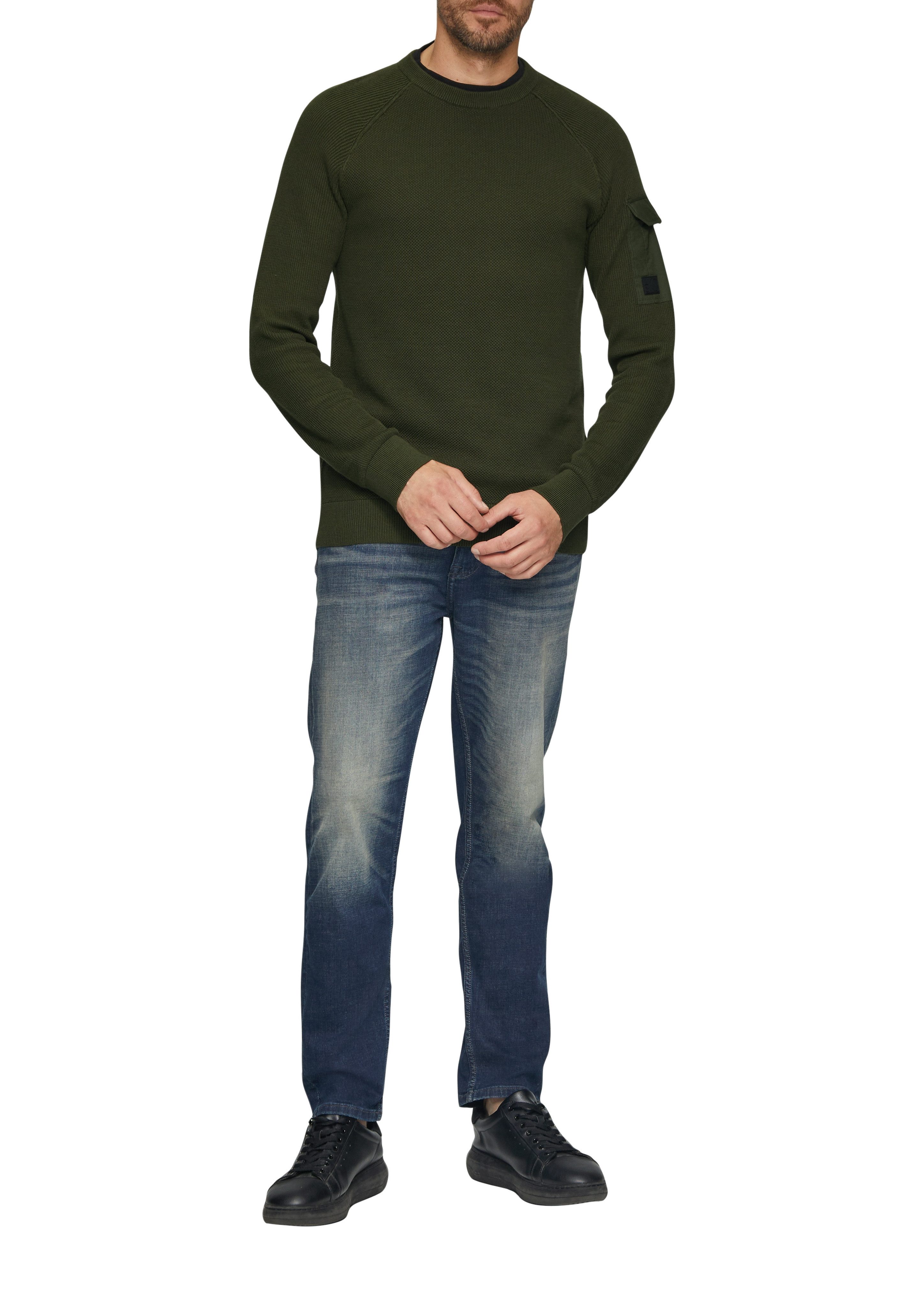 s.Oliver Strickpullover mit aufgesetzter Tasche am günstig online kaufen