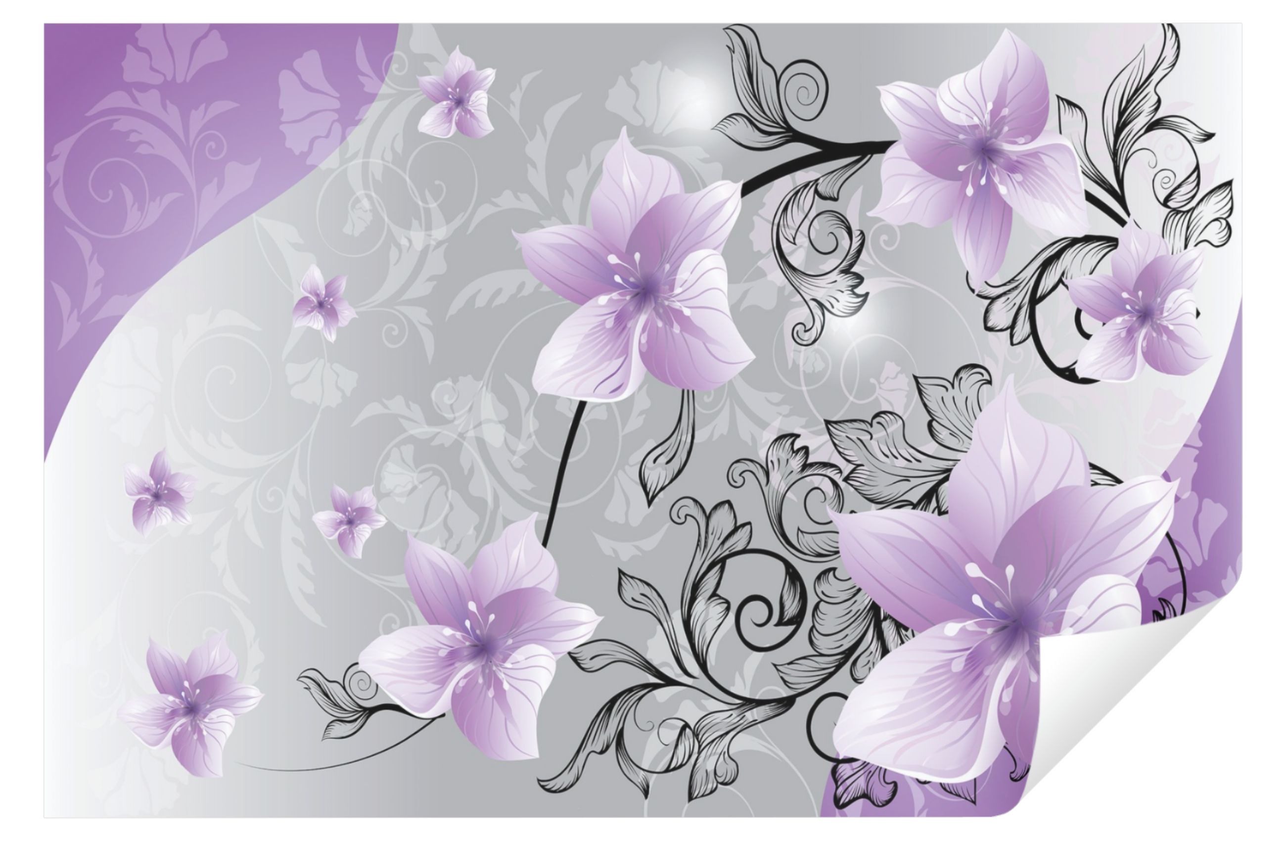 Wallarena Fototapete Blumen Abstrakt Ornament Moderne Vlies Tapete Wohnzimm günstig online kaufen