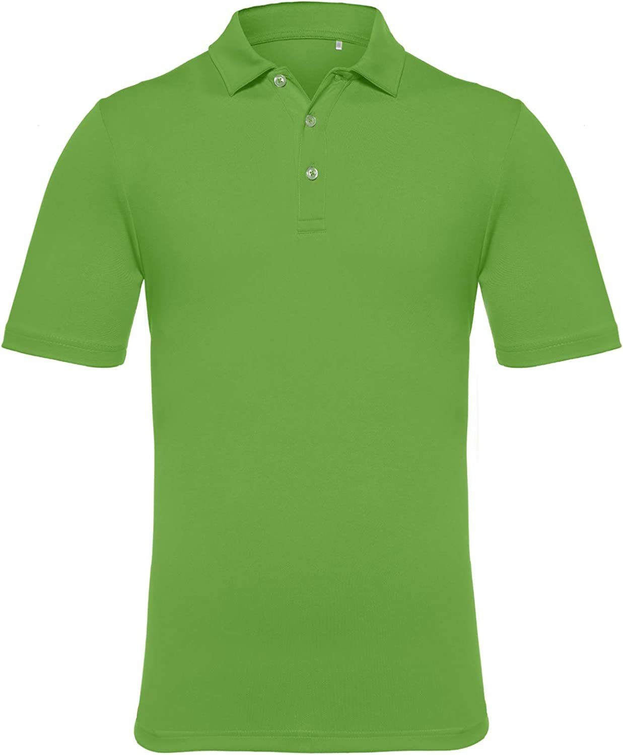 DEBAIJIA Poloshirt DEBAIJIA Herren Poloshirt Fit Gemütlich Leicht Kurzarm Standard Grün Golf