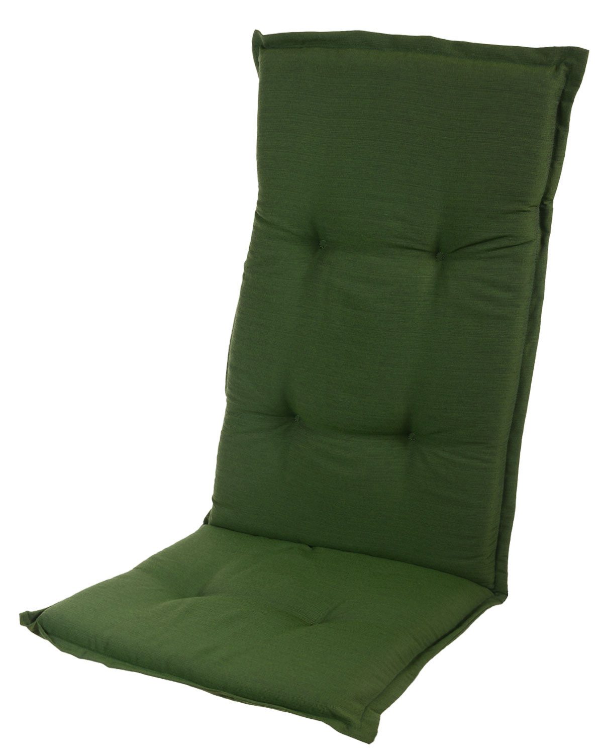Sun Garden Hochlehnerauflage Hochlehner Naxos/Rio 50318-201 grün 117x49x6 cm Sun Garden, (1 St), Halteband verstellbar mit Bindebändern