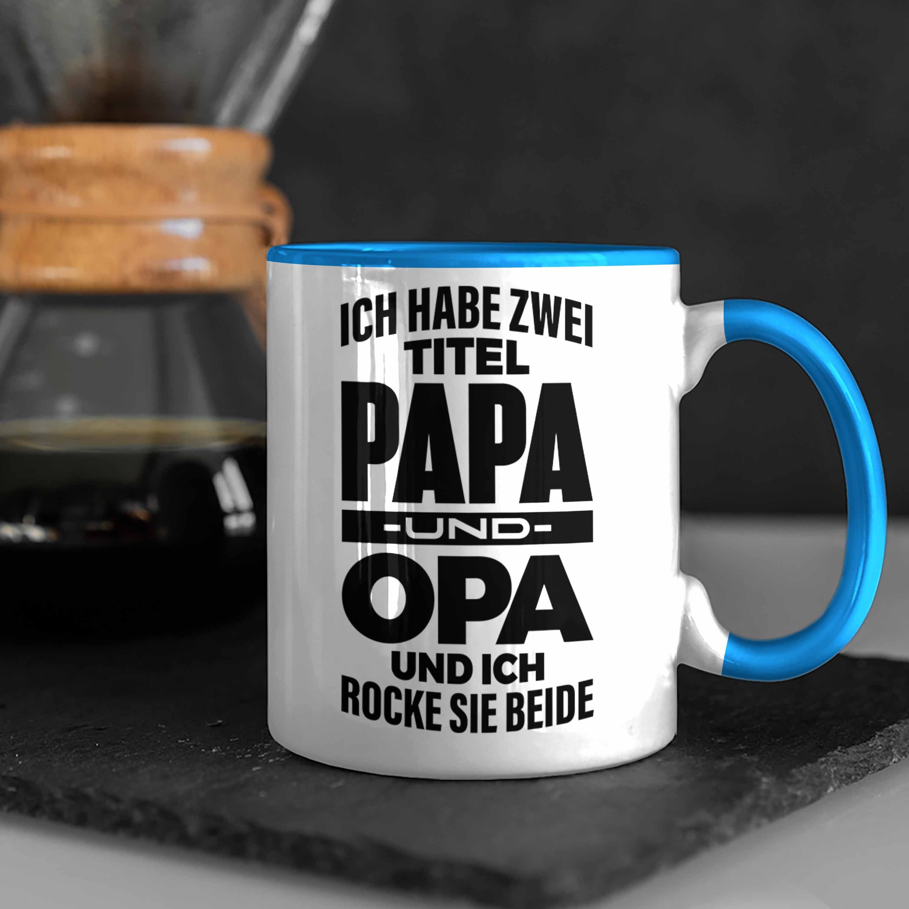 Bester Geburtstag Trendation Weihnachten Tasse Papa und - Geschenk Blau Tasse Opa für Trendation Opa Opa Tasse Lustige