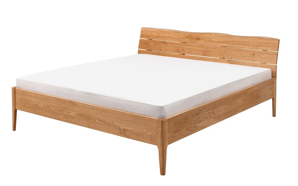 Main Möbel Massivholzbett Metallfrei 'Natura Oak I' 180x200cm Wildeiche massiv