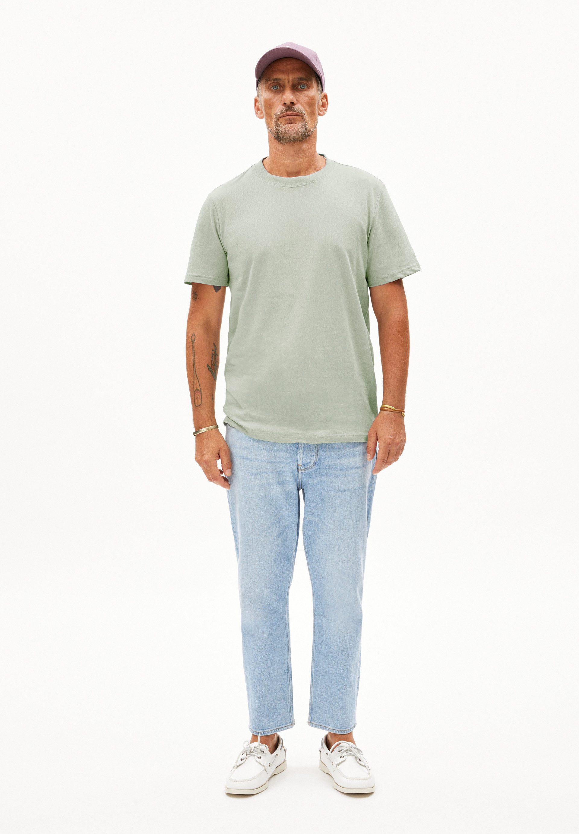 Armedangels T-Shirt MAARKOS LINO T-Shirt aus Leinen-Mix Relaxed Fit