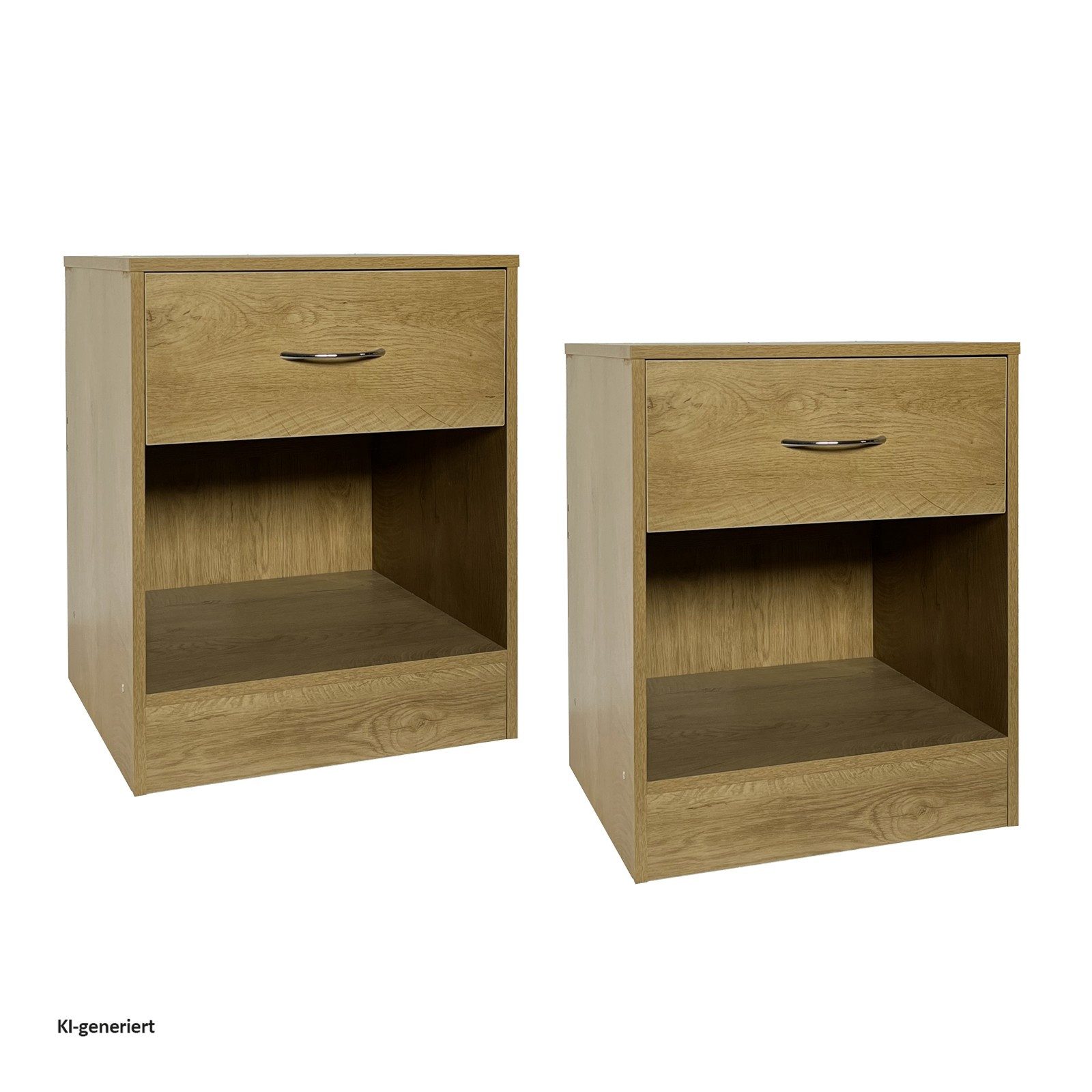 HTI-Living Nachtschrank Nachtschrank 2er-Set Thekla Baumscheibe (Set, 2-St., 2 Nachtschränke) Nachttisch Nachtkommode