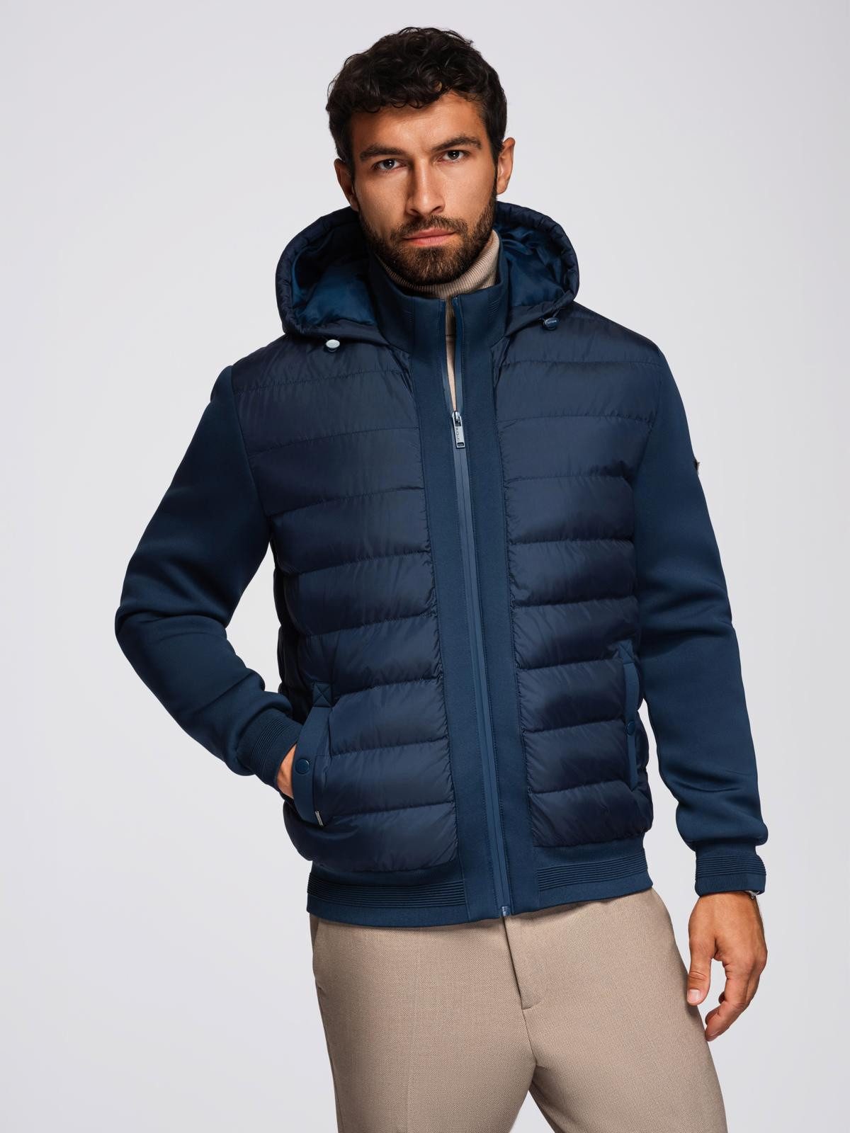 OMBRE Steppjacke Gestepptes Bomberjacke mit Kapuze günstig online kaufen