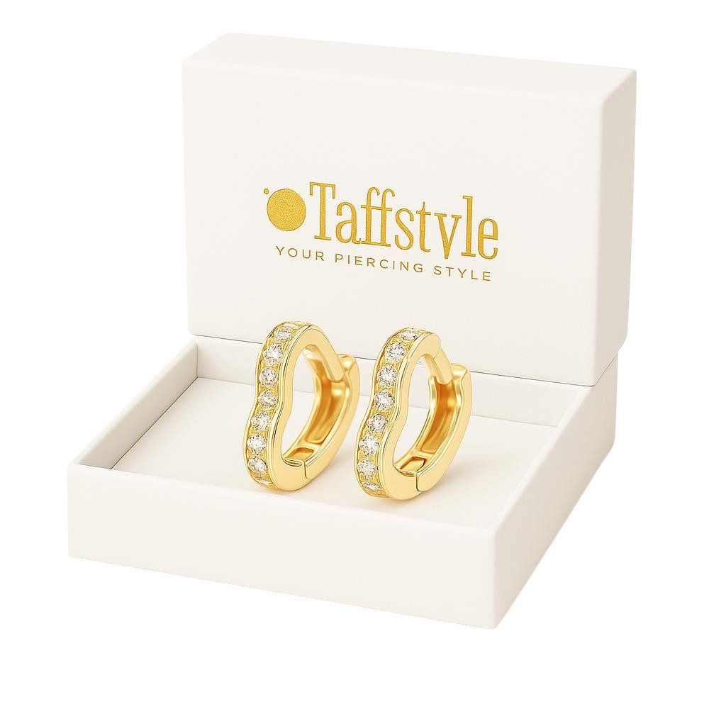 Taffstyle Paar Creolen Creolen 925 Sterling Silber Creolen Herzform Damen O günstig online kaufen