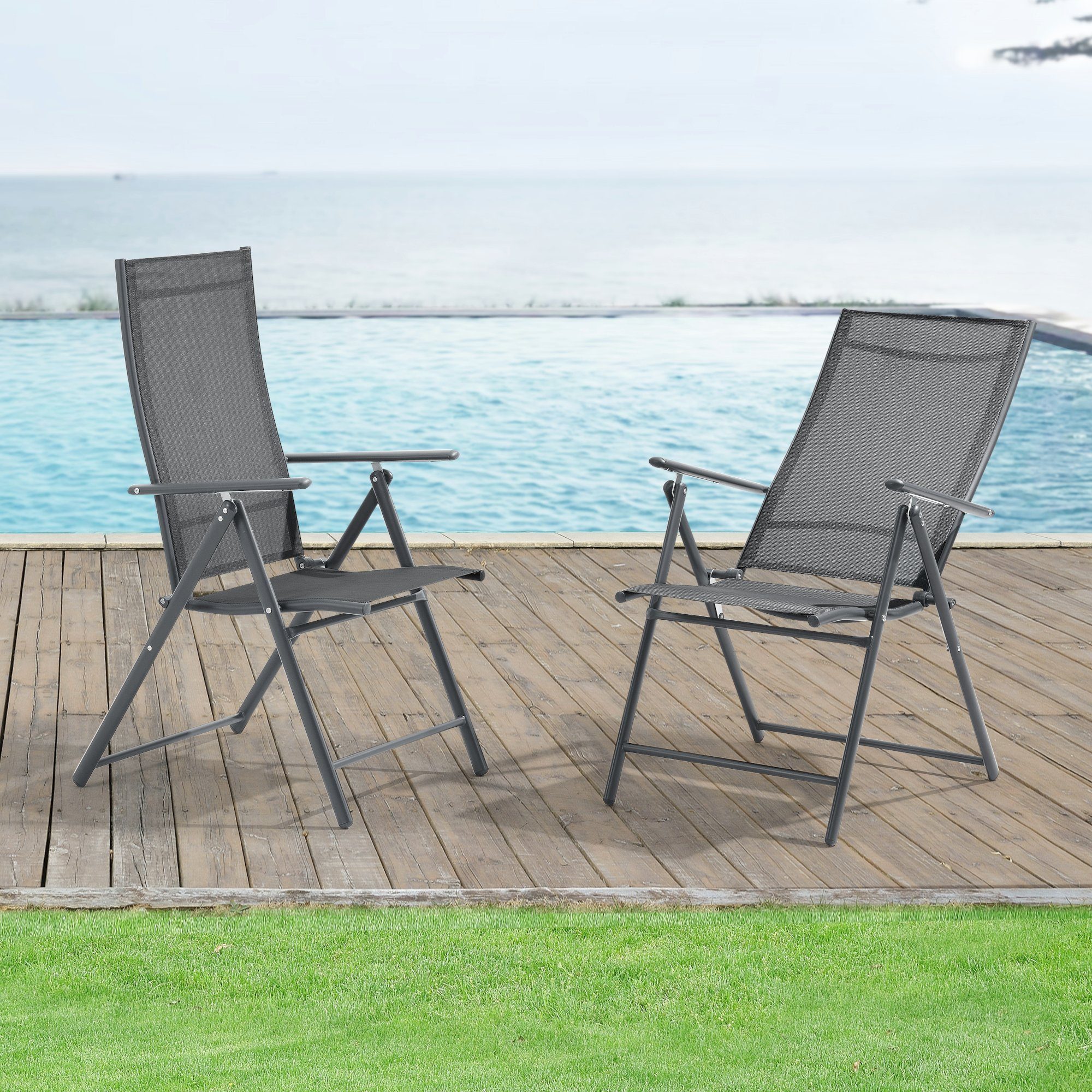 en.casa Gartenstuhl (Set, 2 St), »Kalamata« günstig online kaufen