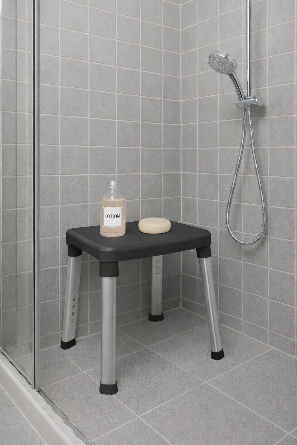 Bischof Dusch- und Badhocker Splash, belastbar bis 150 kg, rutschfester Stand, TÜV/GS geprüft