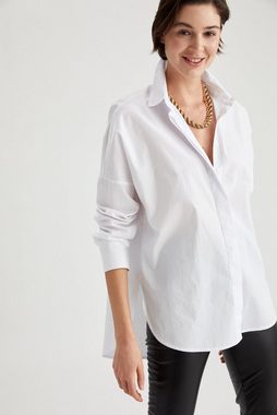 DeFacto Hemdbluse Damen Langarm-Shirt Blusen und Button Down Shirts