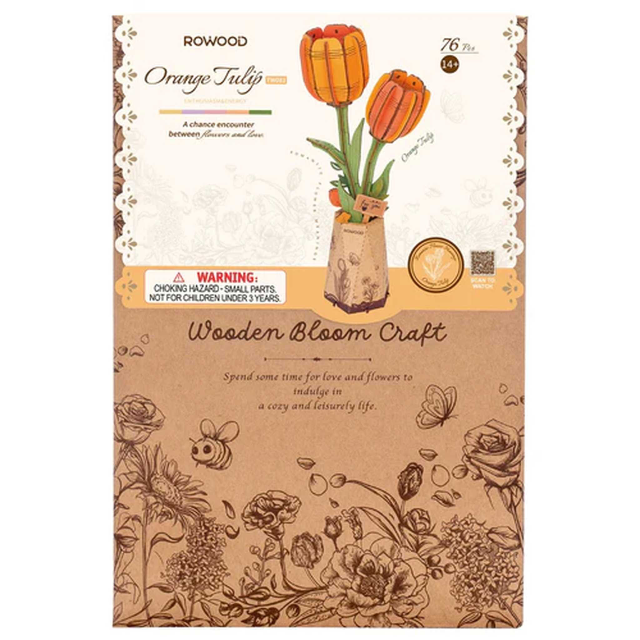 Robotime 3D-Puzzle TW081 - Orange Tulpe günstig online kaufen