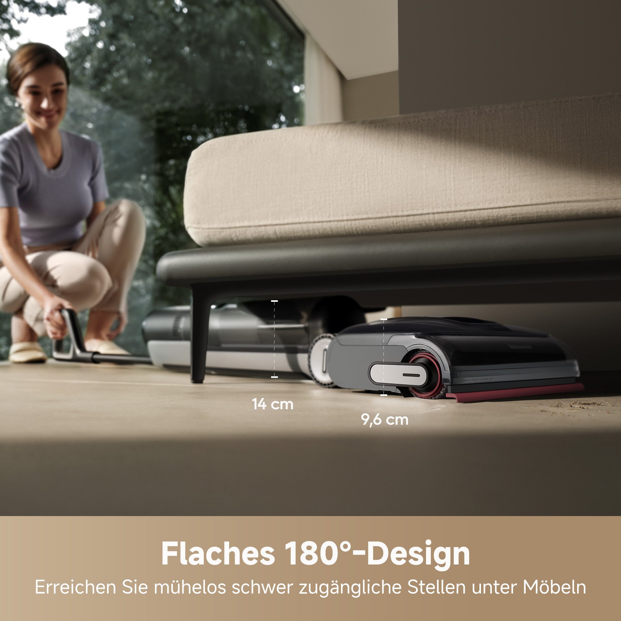 Dreame Nass-Trocken-Sauger H15 Pro, 21.000 Pa Saugkraft, GapFree,180°-Design, Selbstreinigung, 400 W, Triple-Edge-Reinigung, TangleFree, App-Control, Heißlufttrocknung