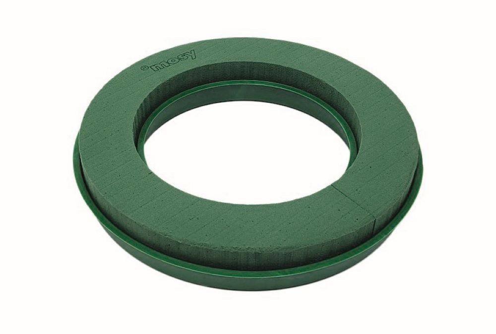 Bastelmoos Blumen-Steckschaum-Kranz, 30 cm, Steckmasse, Ring, Steckmoos