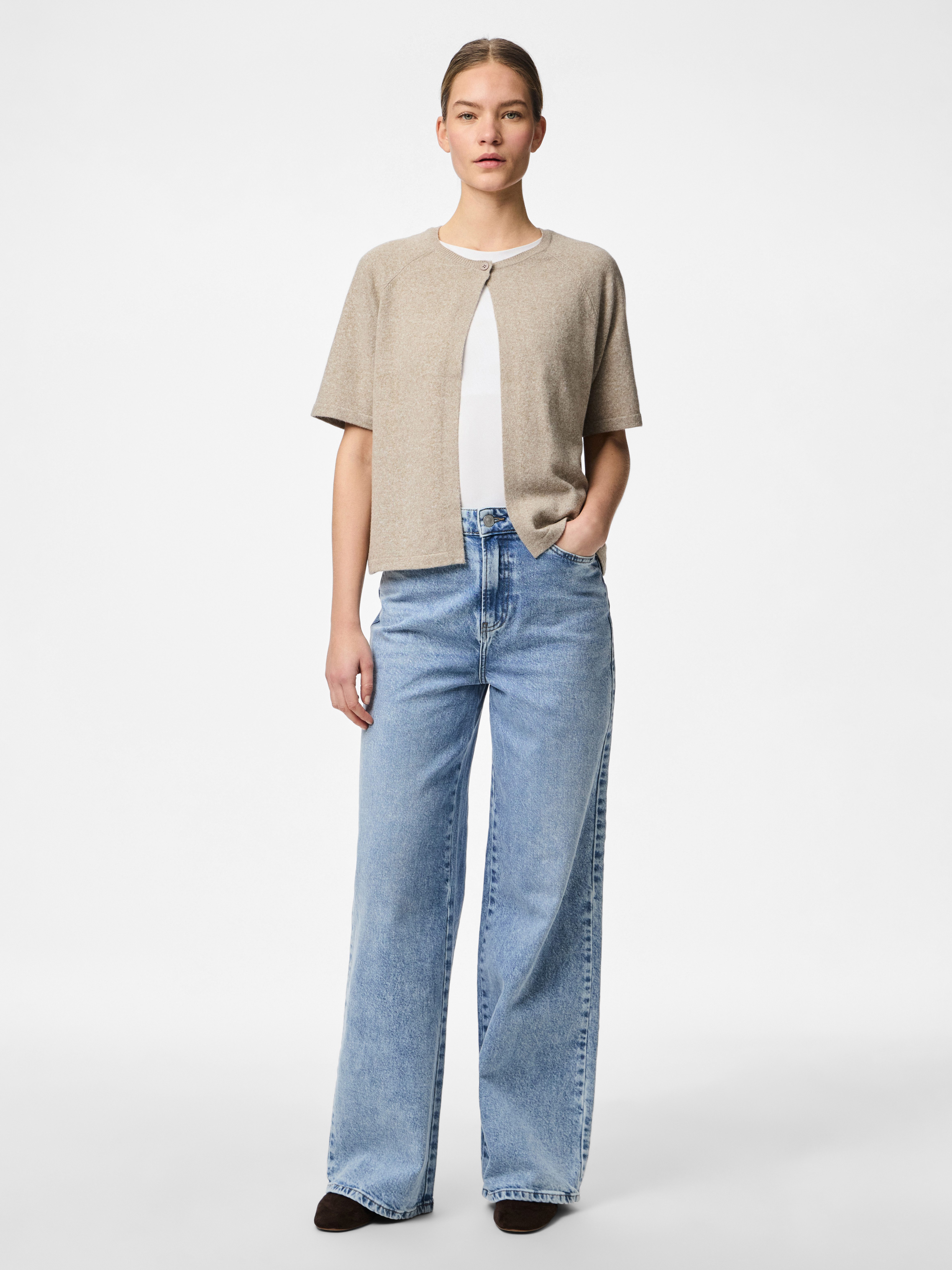 pieces Rundhalspullover PCBREE SS O-NECK KNIT CARDIGAN NOOS BC