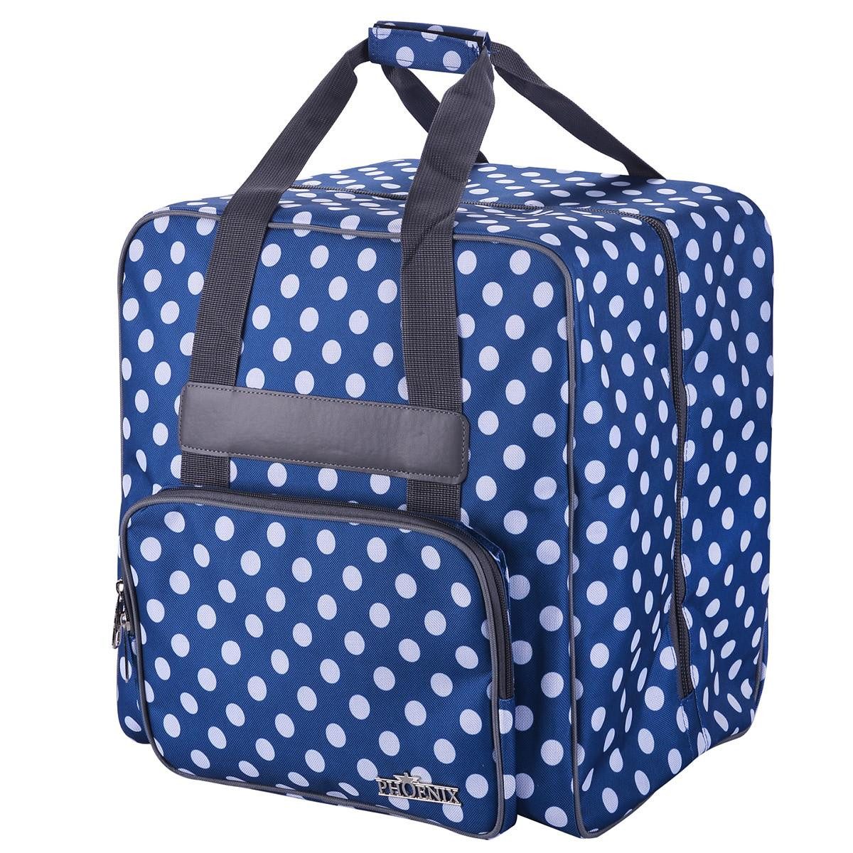 Phönix Nähmaschinentasche Phönix Overlocktasche Polka Dots blau