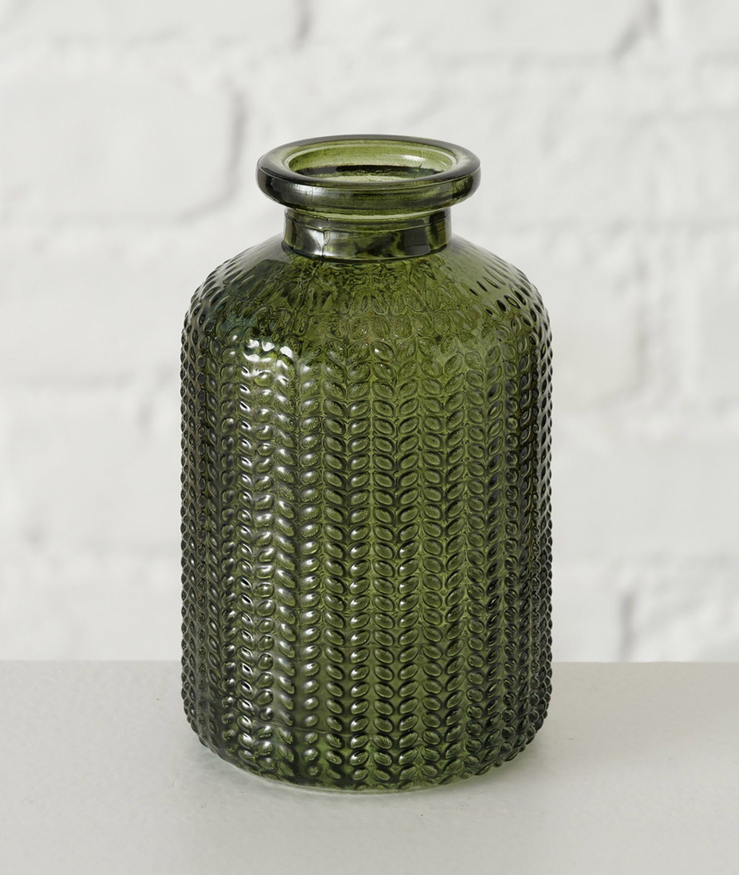 Spetebo Tischvase Glasvase Vasen) 3er cm je grün 3 St., (Set, transparent 10 Set 3