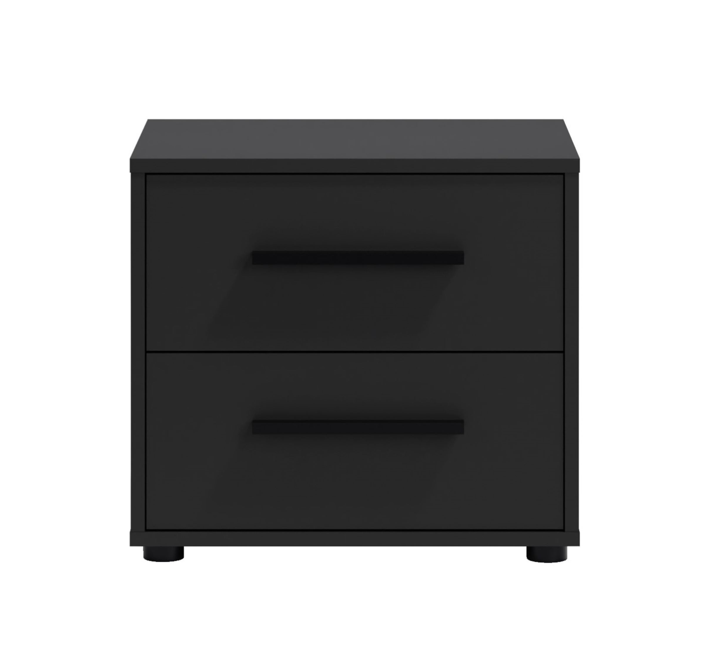 99rooms Nachttisch Maksikore (Nachtkommode, Nachttischschrank), Design, 2 Schubladen mit Kugelgleitschienen, ABS-Schutzkanten