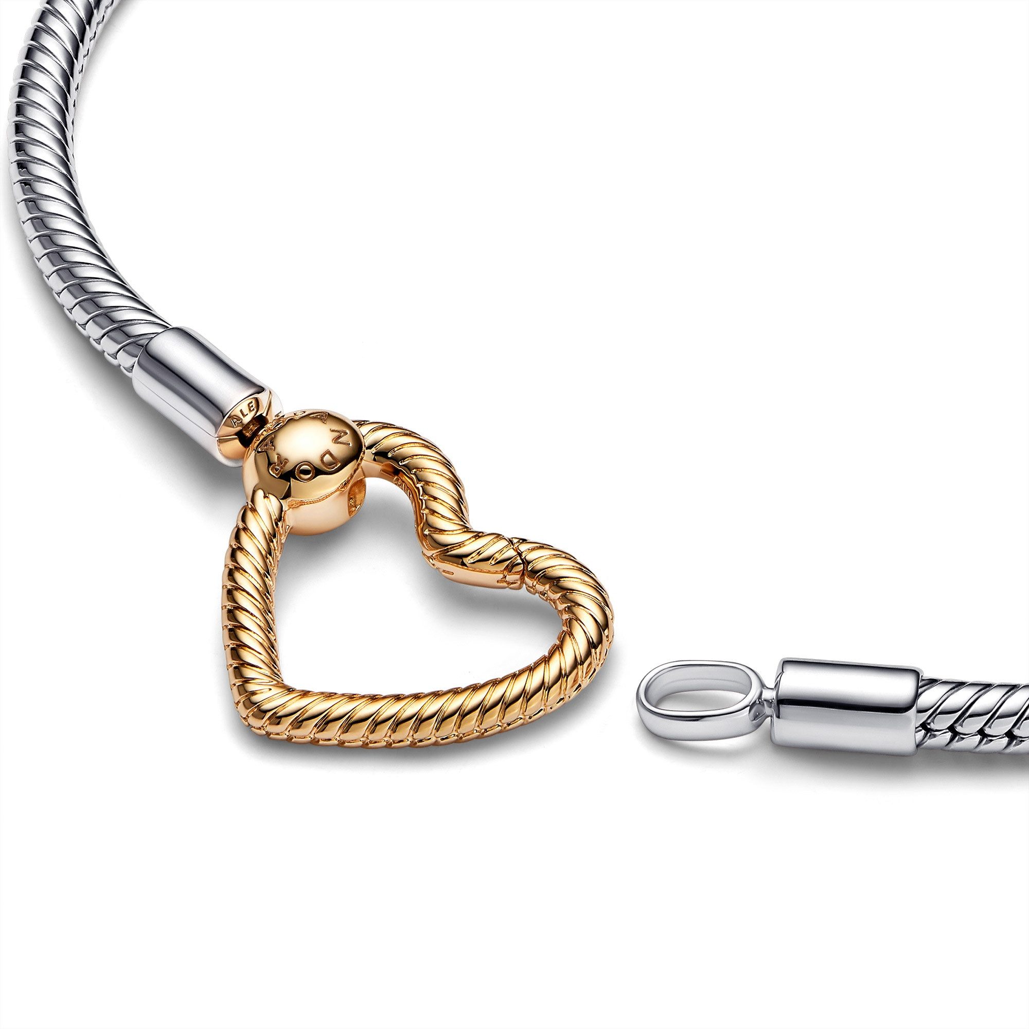 Pandora Charm-Armband 925 Silber mit Goldfarbenem günstig online kaufen