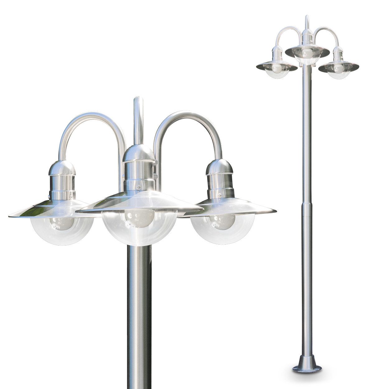 hofstein Außen-Stehlampe »Verna« Außenleuchte Kandelaber aus Edelstahl in m günstig online kaufen