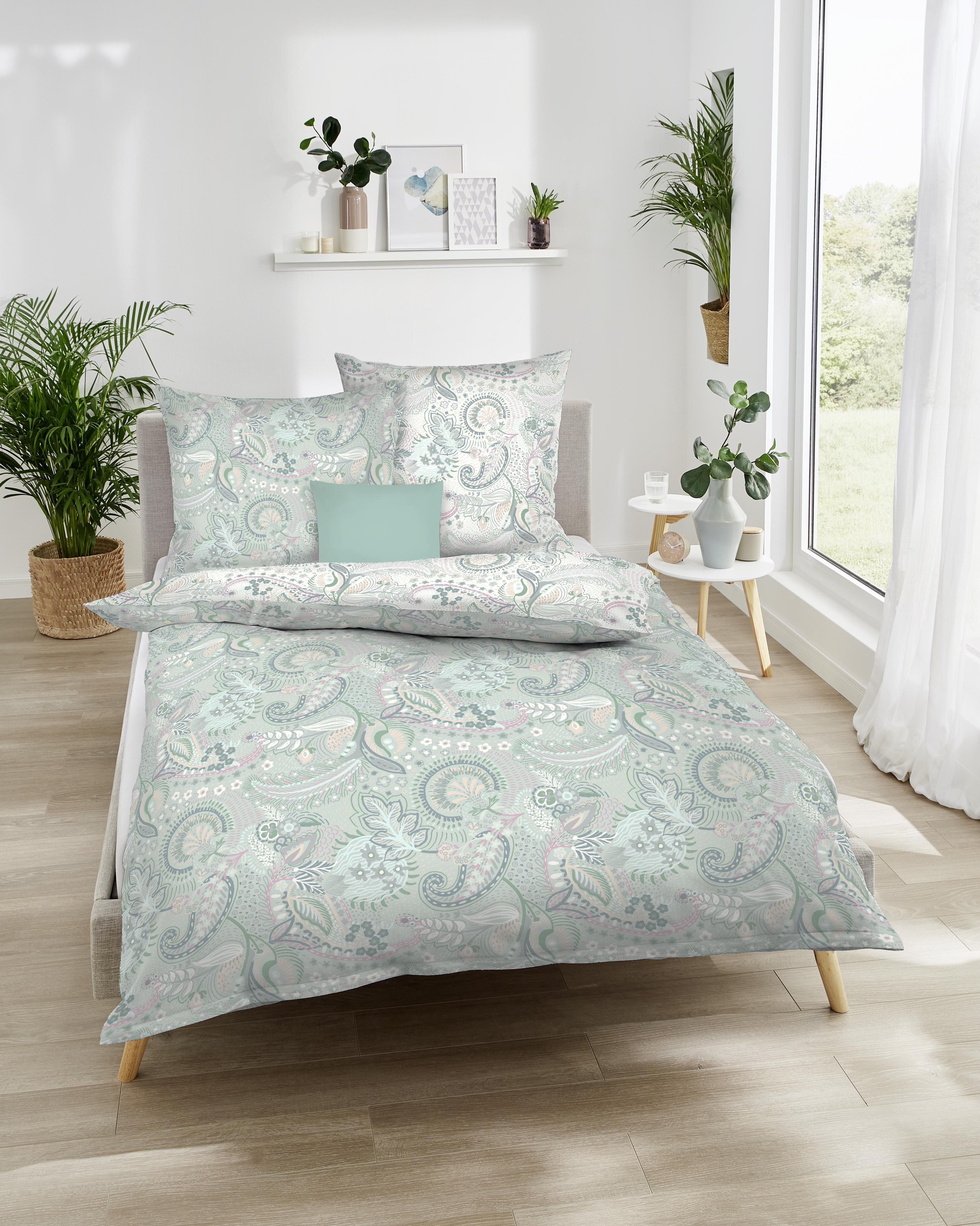 Kaeppel Wendebettwäsche Dream, Mako-Satin, 2 teilig, Mit Paisleymuster
