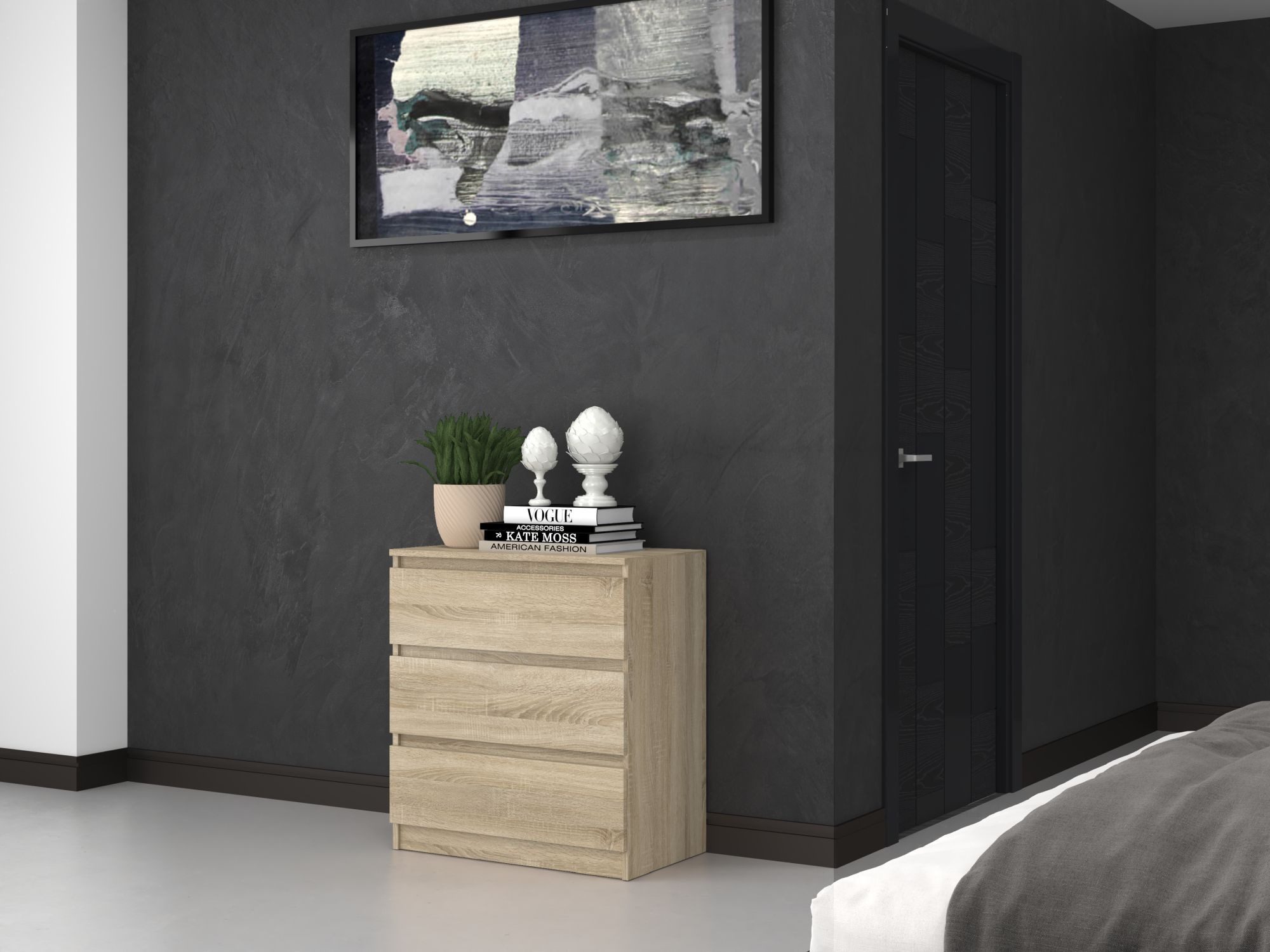 Raumhirsch Furniture Kommode Sideboard 70 cm breit (Maße 40 x 70 x 75 cm, 3 Schubladen), verschiedene Farben