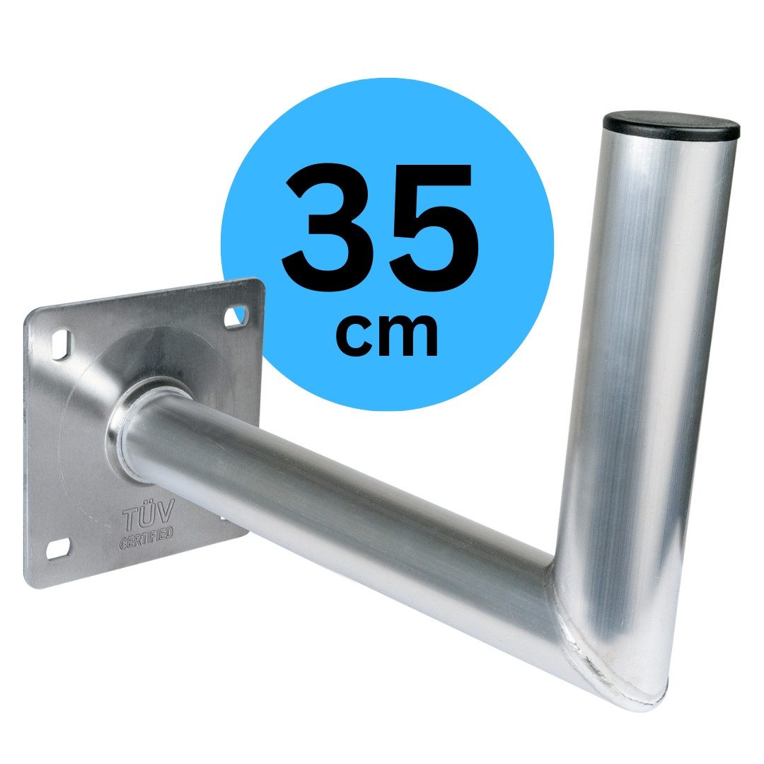 Schwaiger SAT-Halterung 715149, (bis 0 Zoll, Wandabstand 35cm, Durchmesser 48mm, silber)