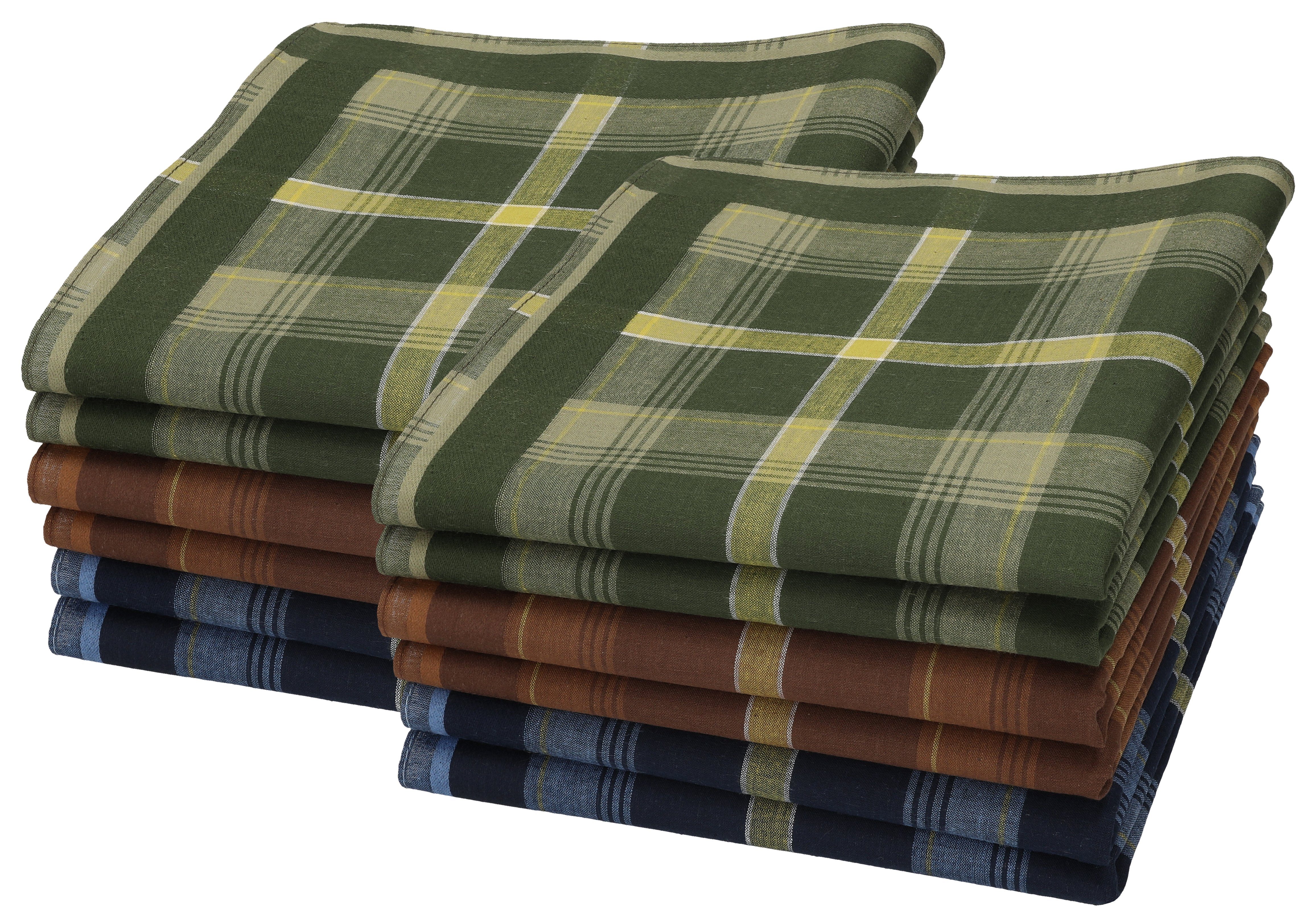 Betz Taschentuch Betz Herrentaschentücher LEO 4 40x40 cm, (Set, 12-St. 12 Stück Stofftaschentücher), 100% Baumwolle – Bild 5 von 5