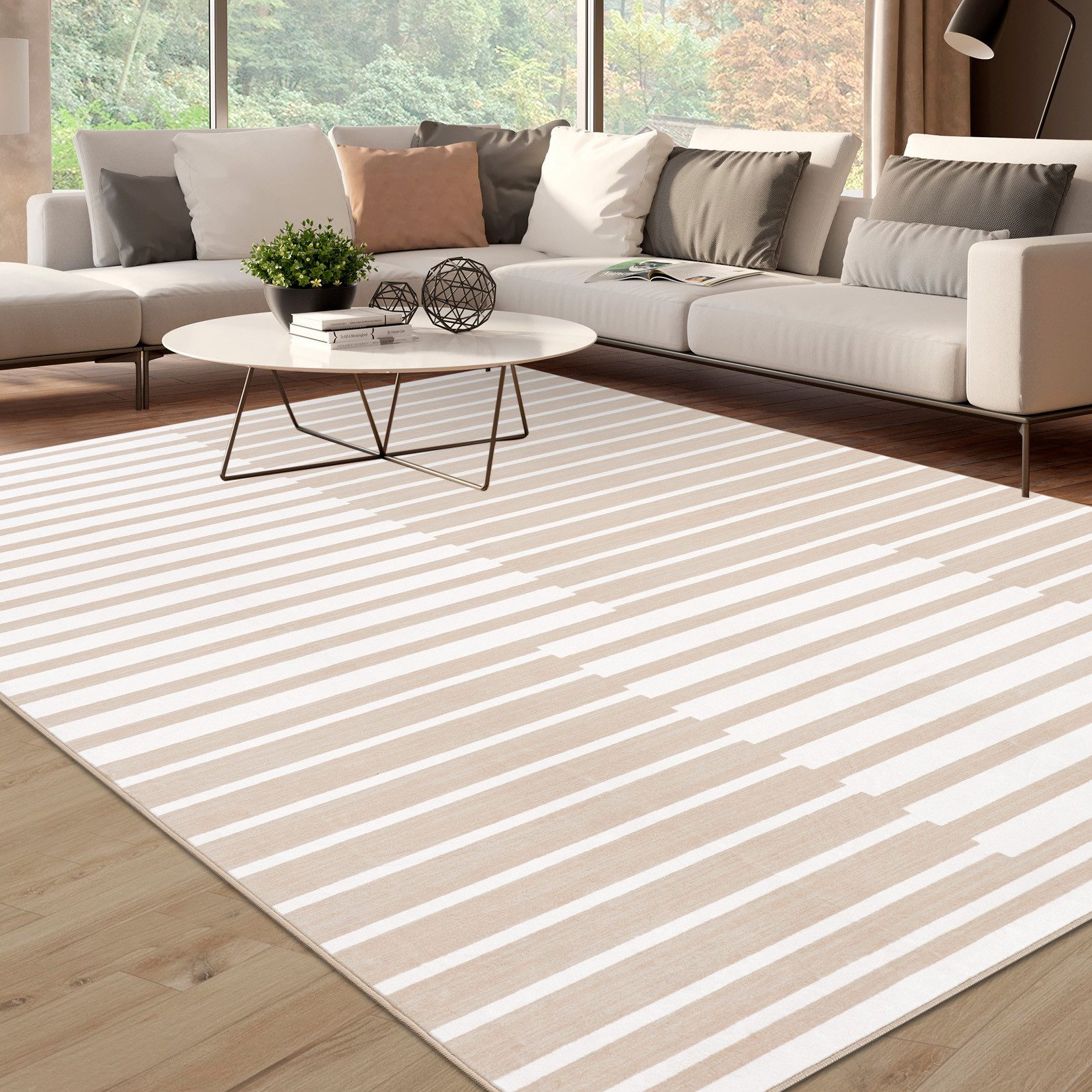 GarveeMore Teppich Teppich Wohnzimmer Waschbarer Teppich Schlafzimmerteppich