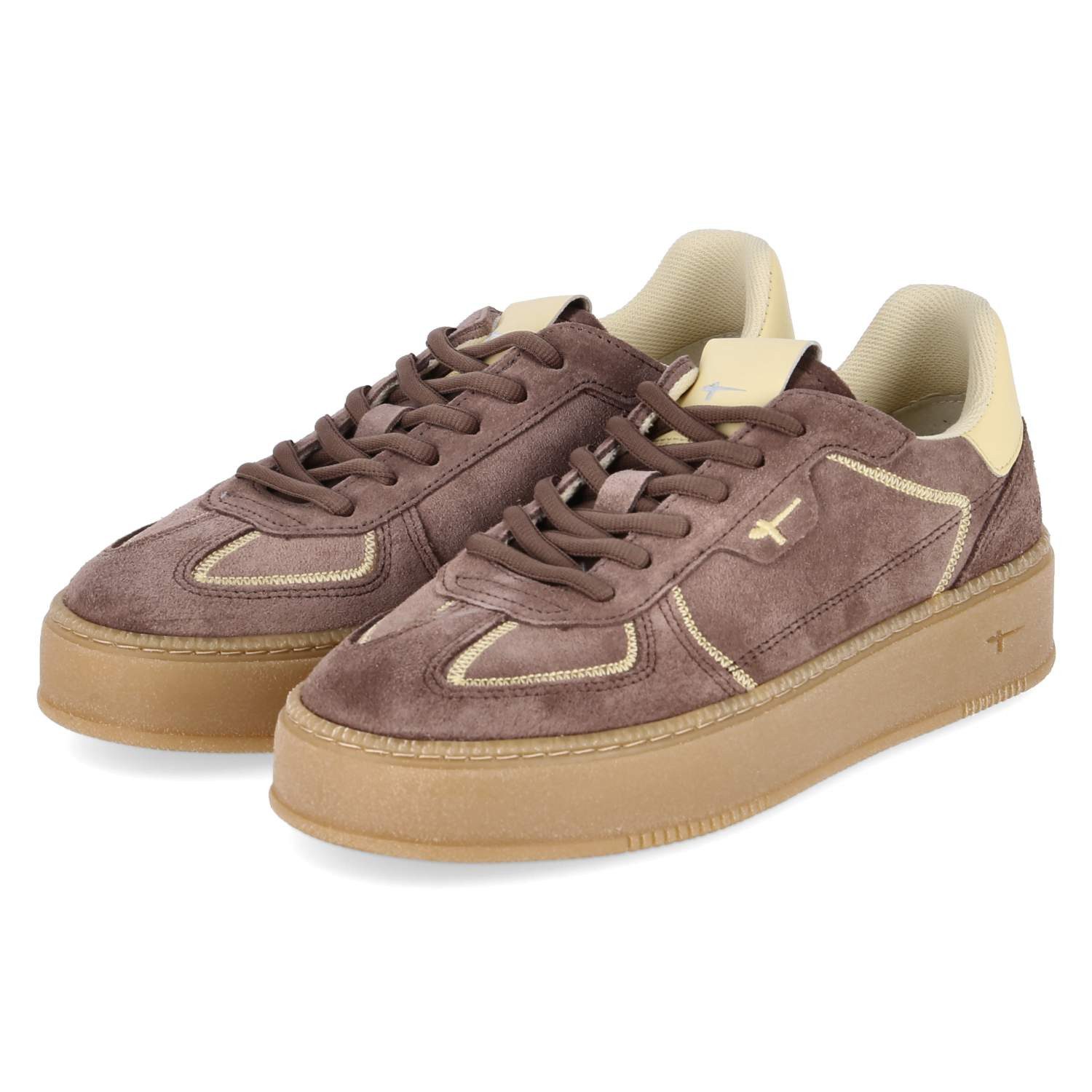 Tamaris Tamaris 1-23792-46-304 Damen Rauleder taupe Schnürschuh