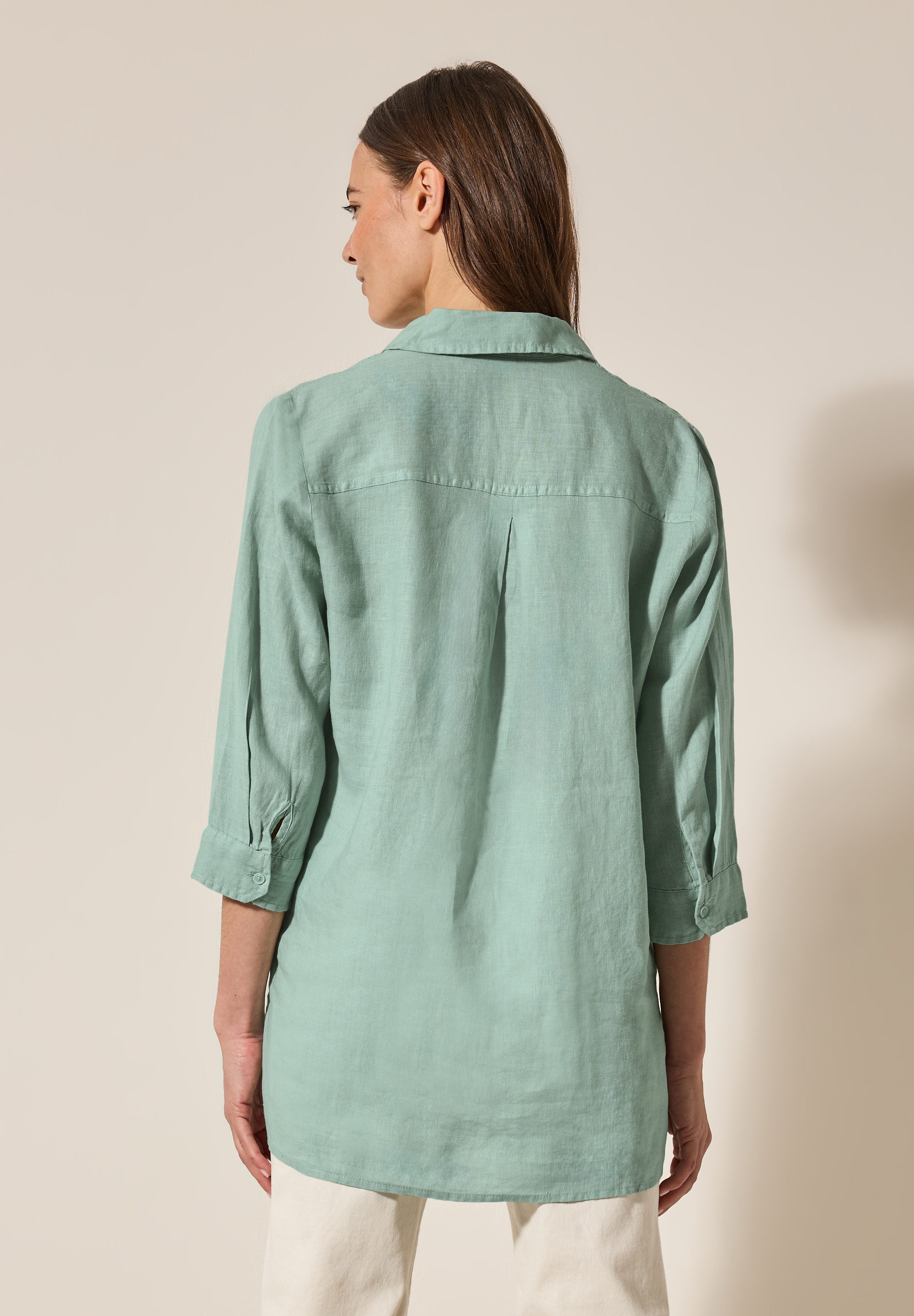 Cecil Hemdbluse, lang, mit 3/4-Arm und aus Leinen günstig online kaufen