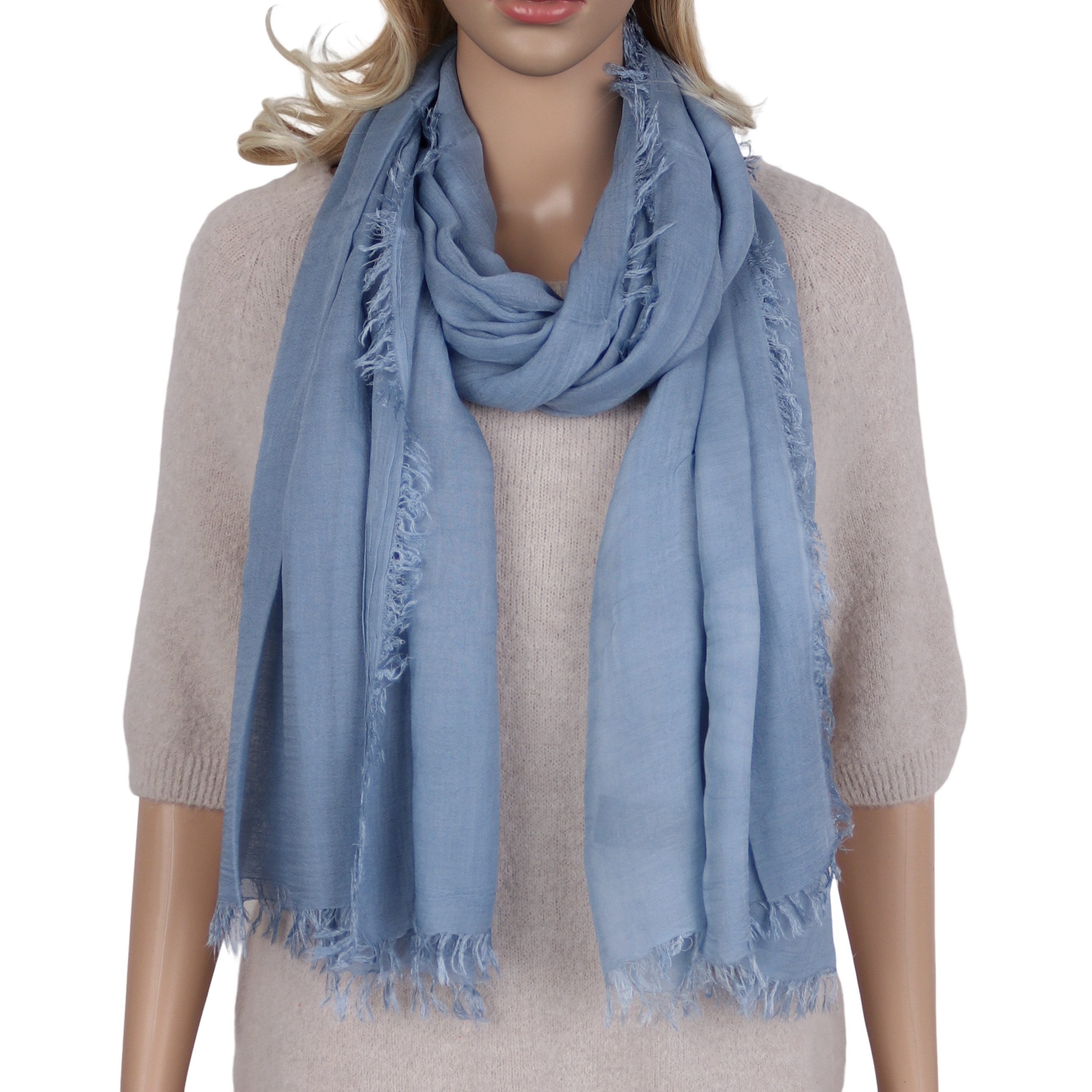 Modeschal weicher unifarbe Schal aus 100% Modal, Made in Italy