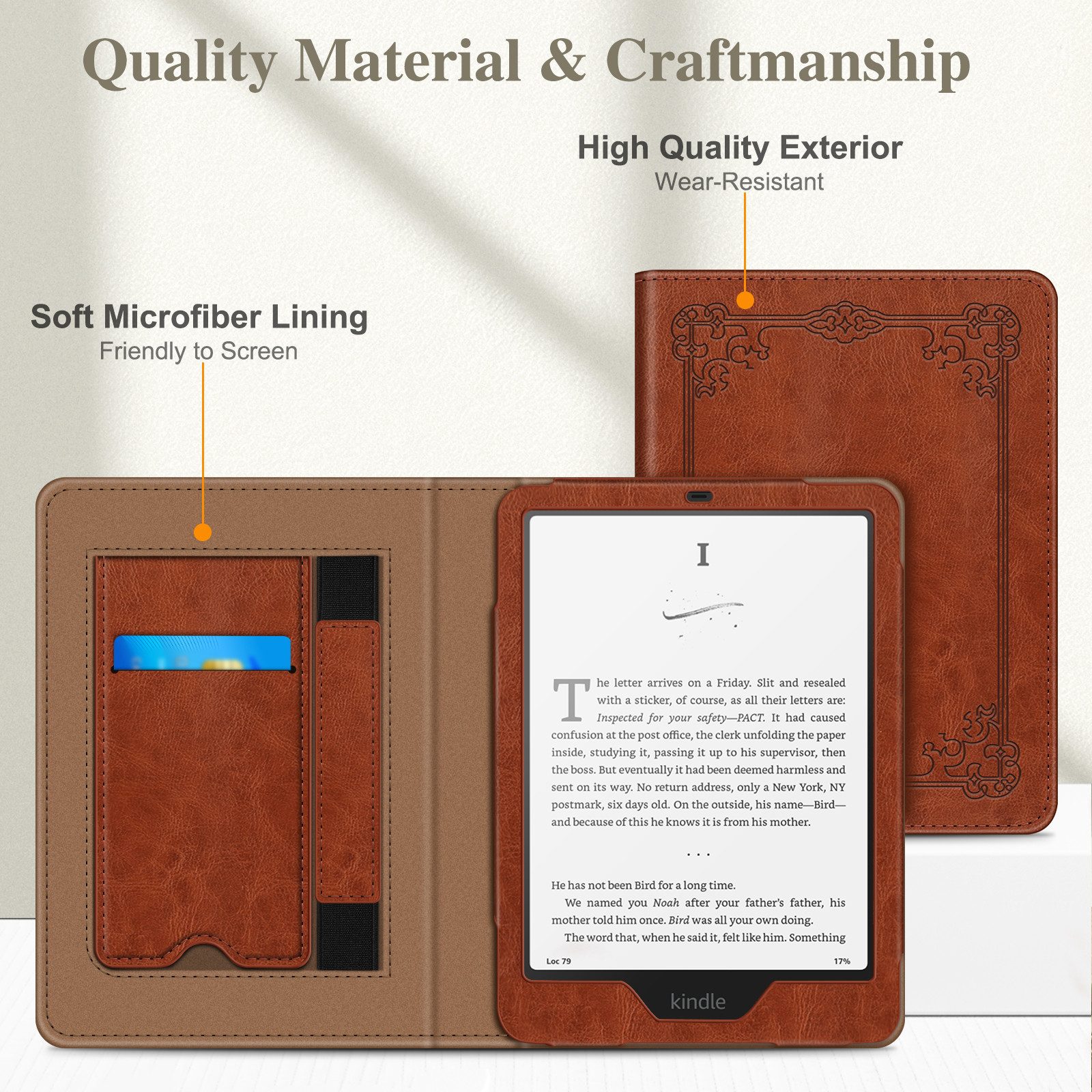 Fintie E-Reader-Hülle für 7" Kindle Paperwhite(12. Generation) - 2024 und Kindle Colorsoft Signature Edition (1. Generation), Kickstand Schutzhülle mit Handschl – Bild 3 von 5