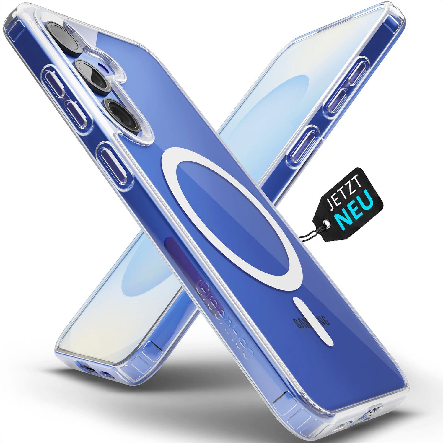 GreenHec Handyhülle Samsung Galaxy S25 S24 Plus Ultra MagSafe Hülle Case Schutzhülle Cover 7 Zoll, Durchsichtig Clear Transparent Handyhülle Klar Dünn Schutz