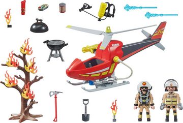 Playmobil® Konstruktions-Spielset »Feuerwehr-Hubschrauber (71195), City Action«, (57 St), Made in Germany