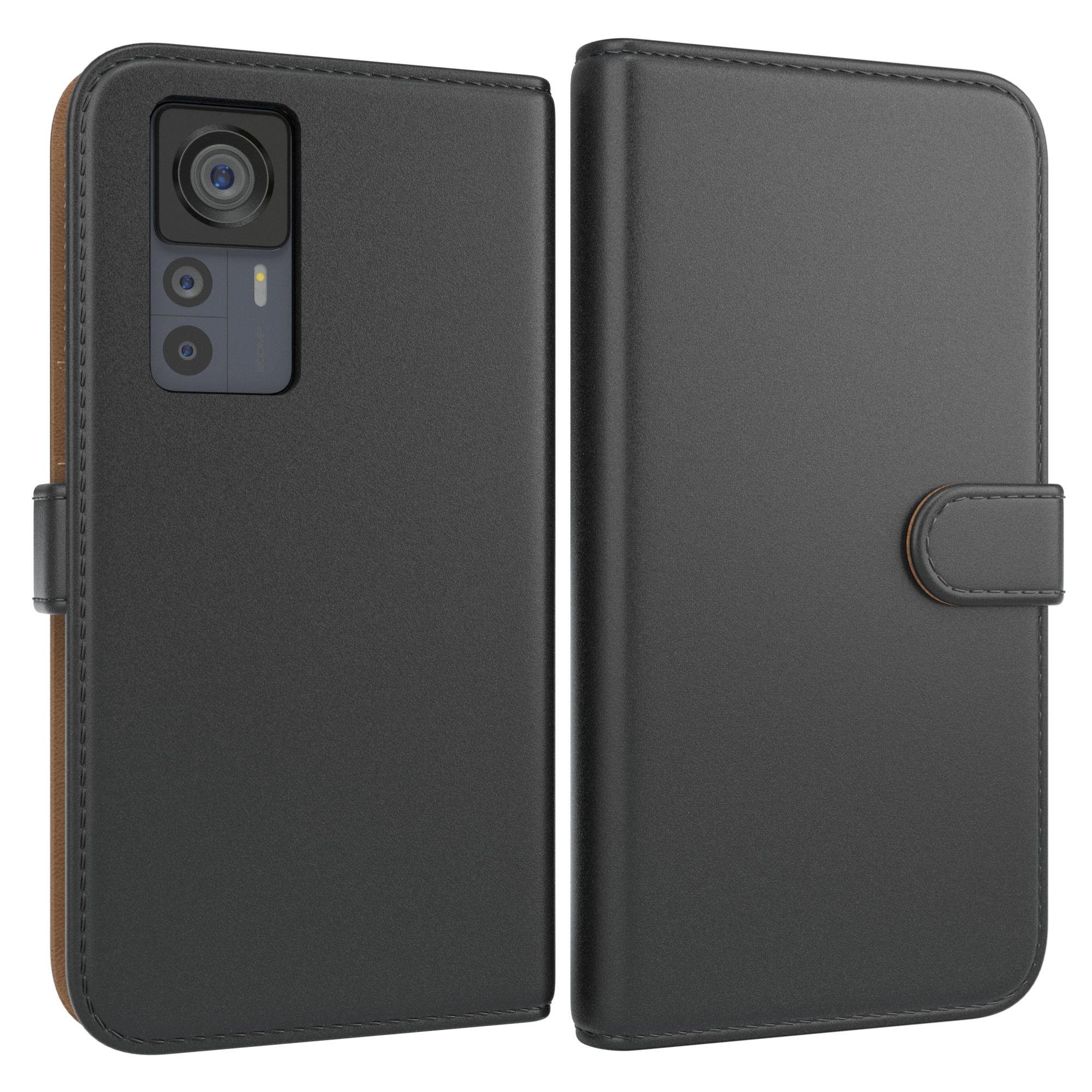 EAZY CASE Handyhülle Uni Bookstyle für Xiaomi 12T / Xiaomi 12T Pro 6,67 Zoll, Schutzhülle mit Standfunktion Kartenfach Handytasche aufklappbar Etui