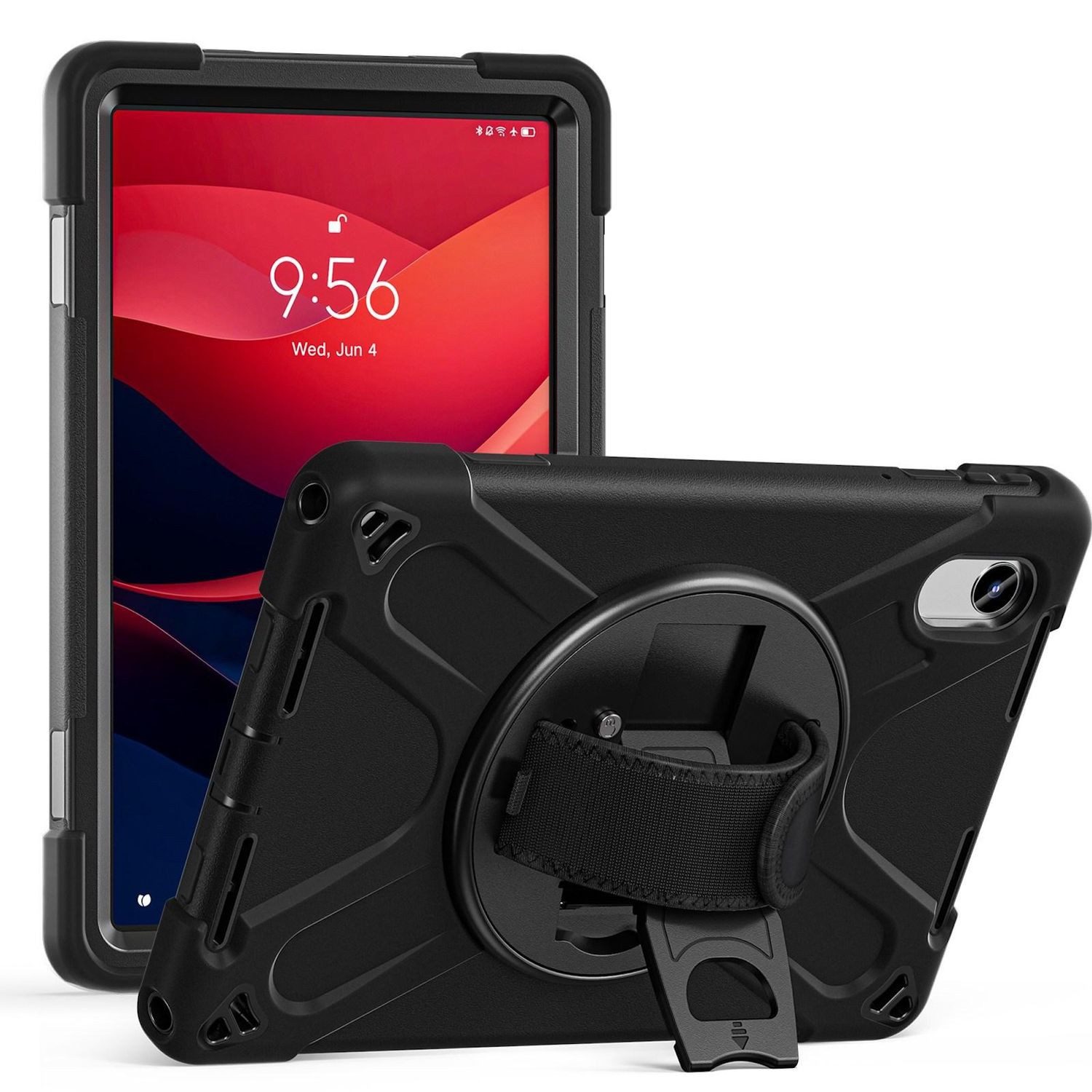 Wigento Tablet-Hülle Für Lenovo Xiaoxin Pad 11 2025 360 Grad Hybrid Tasche Halterung Gurt, 360-Grad-Ständer, Schulterriemen, Rundumschutz