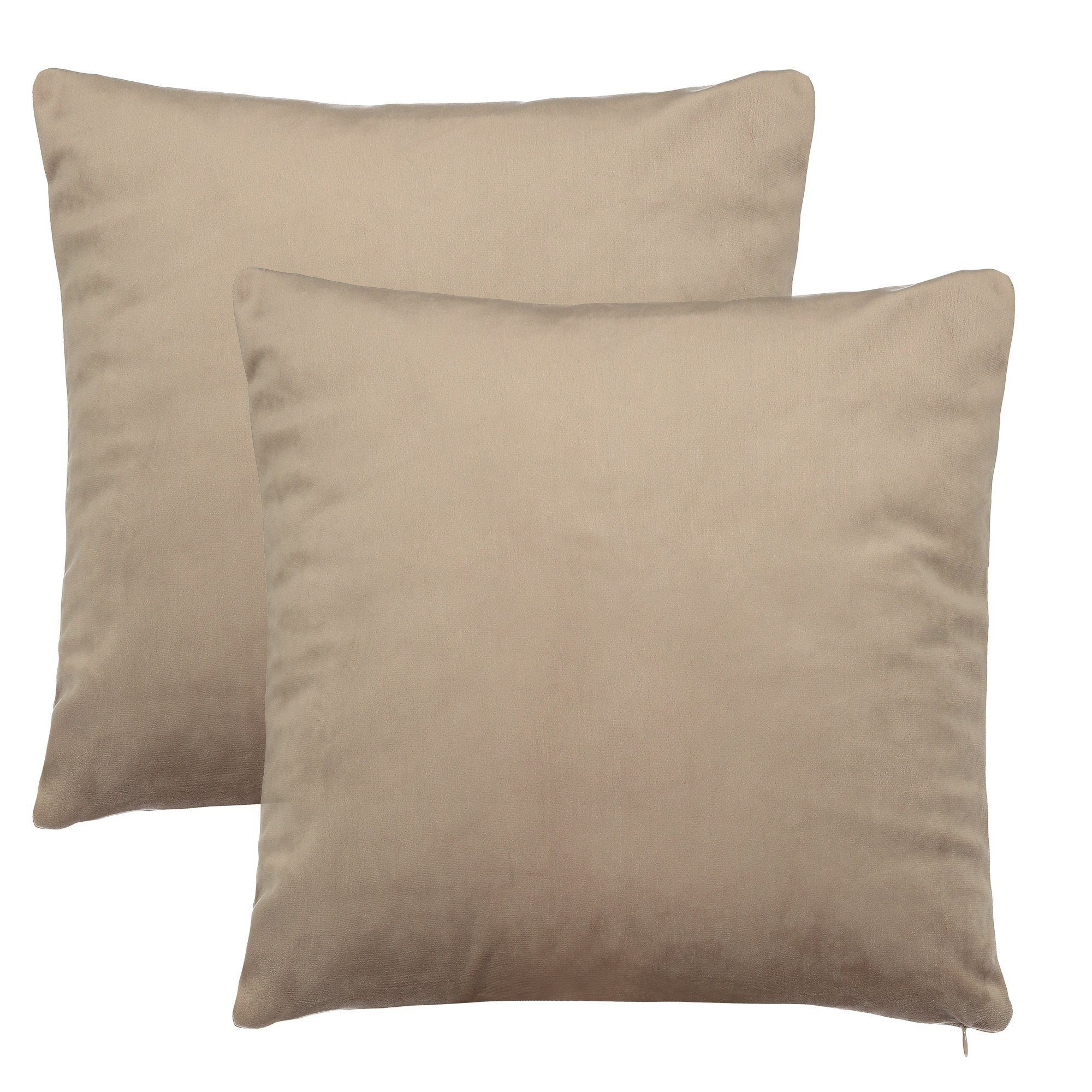 BARBONS Kissenbezug Stilvolle Kissenbezüge aus samtigem Stoff, Kissenhülle, günstig online kaufen