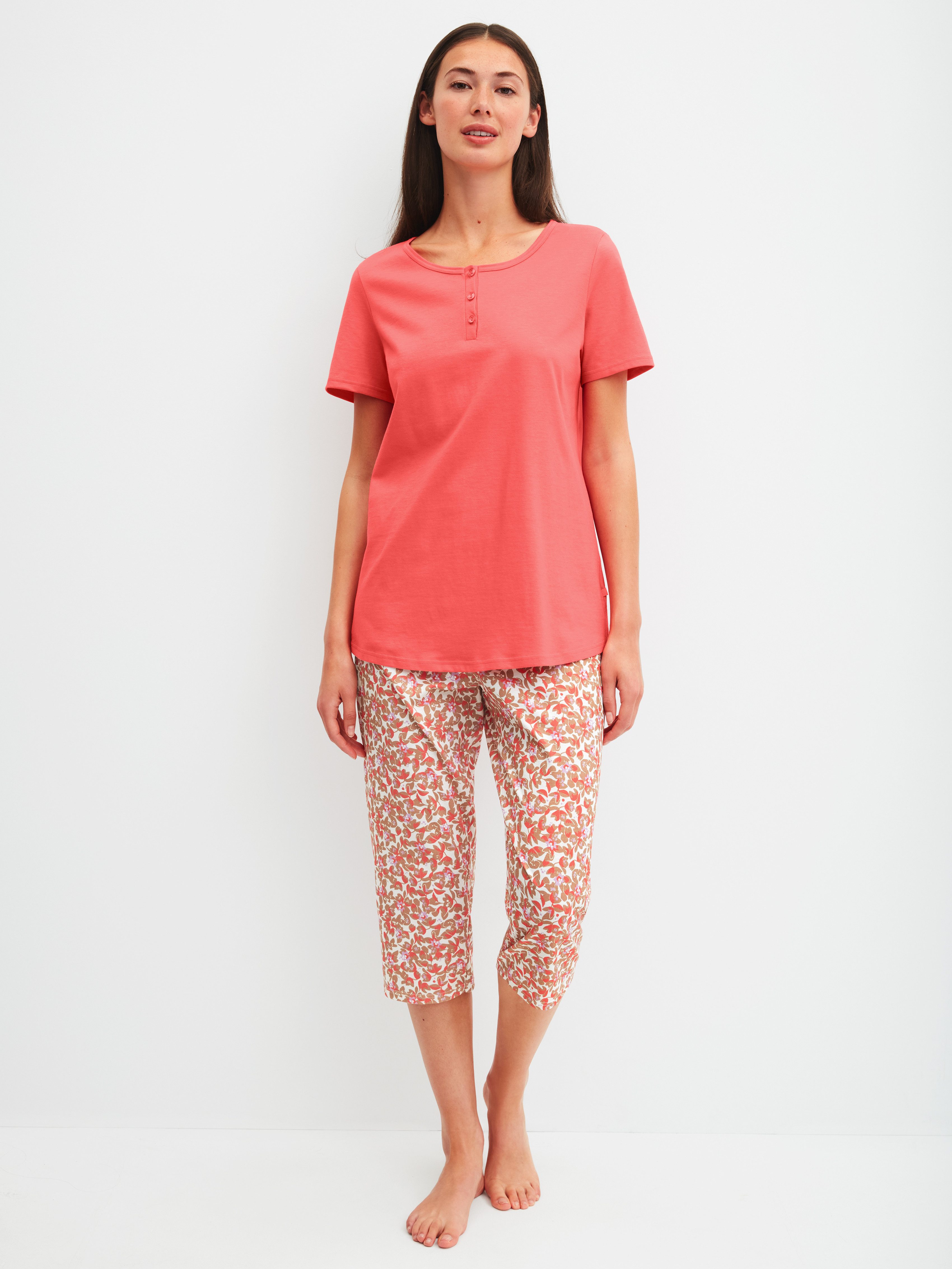 CALIDA Capri-Pyjama Flower Nights (2 tlg) mit Rundhalsausschnitt, in 3/4-Lä günstig online kaufen