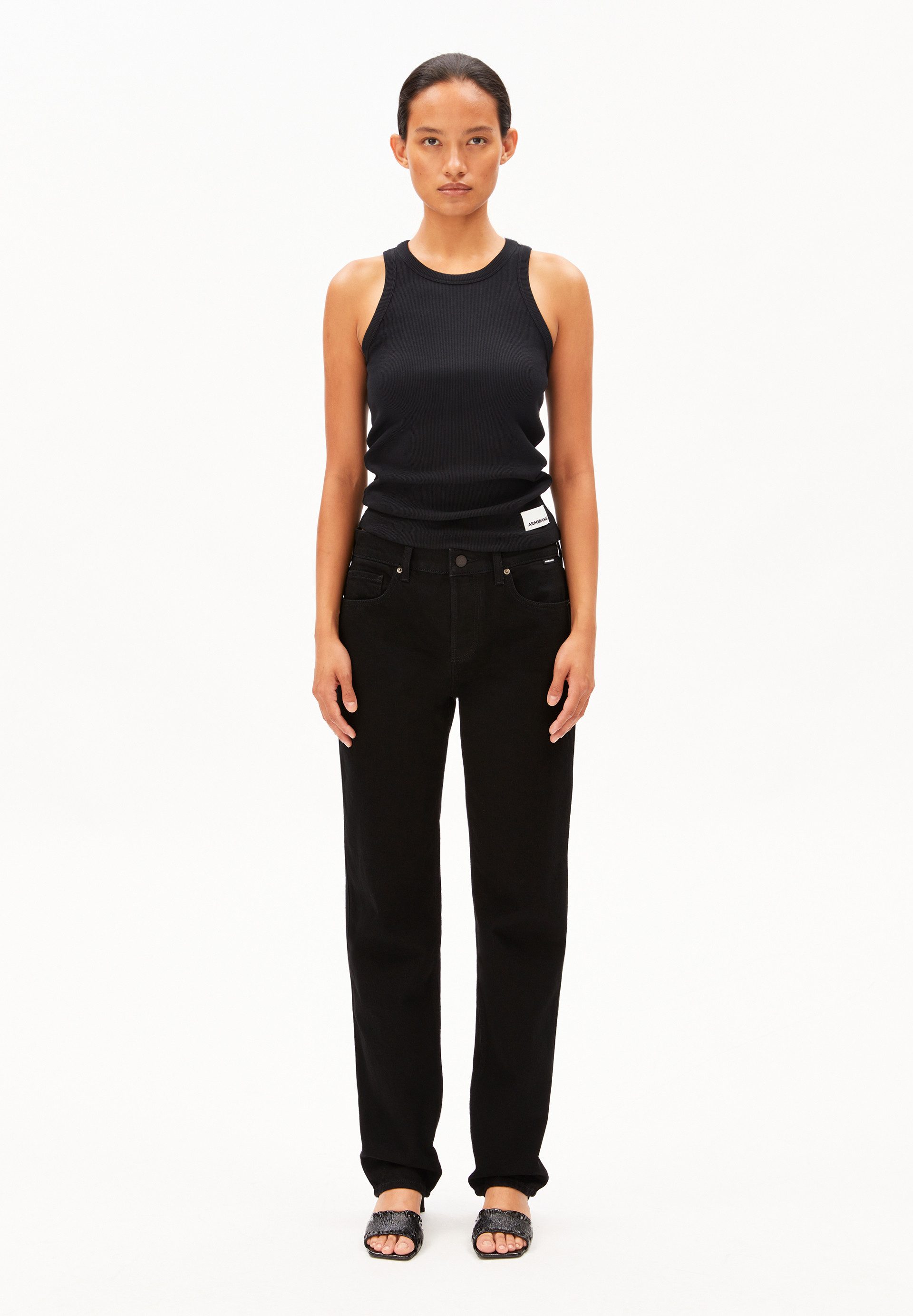 Armedangels Straight-Jeans AAVELINE Straight Jeans recycelte Baumwolle (Non-Stretch, Regular Fit) Mid waist