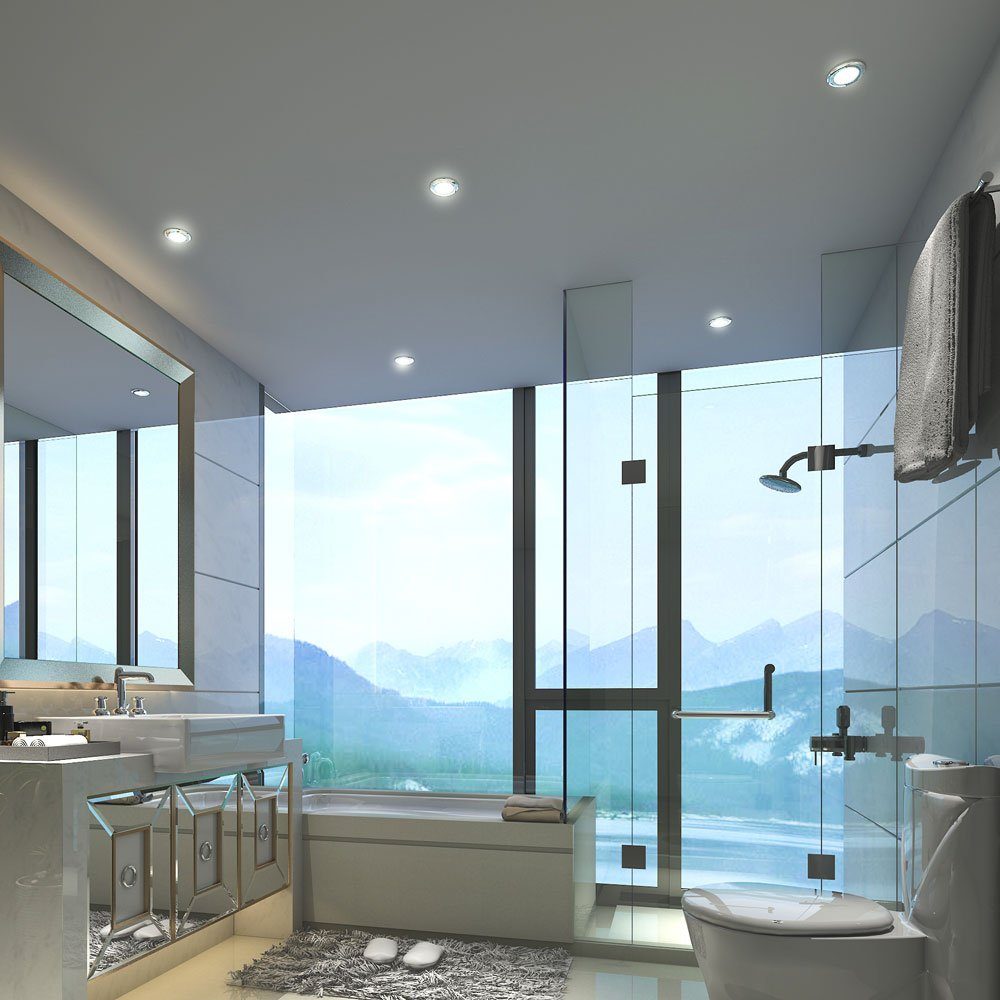 Nordlux LED Einbaustrahler, Leuchtmittel inklusive, Warmweiß, 5x Decken  Einbau Lampen Bade Zimmer Strahler Balkon Spot Leuchten
