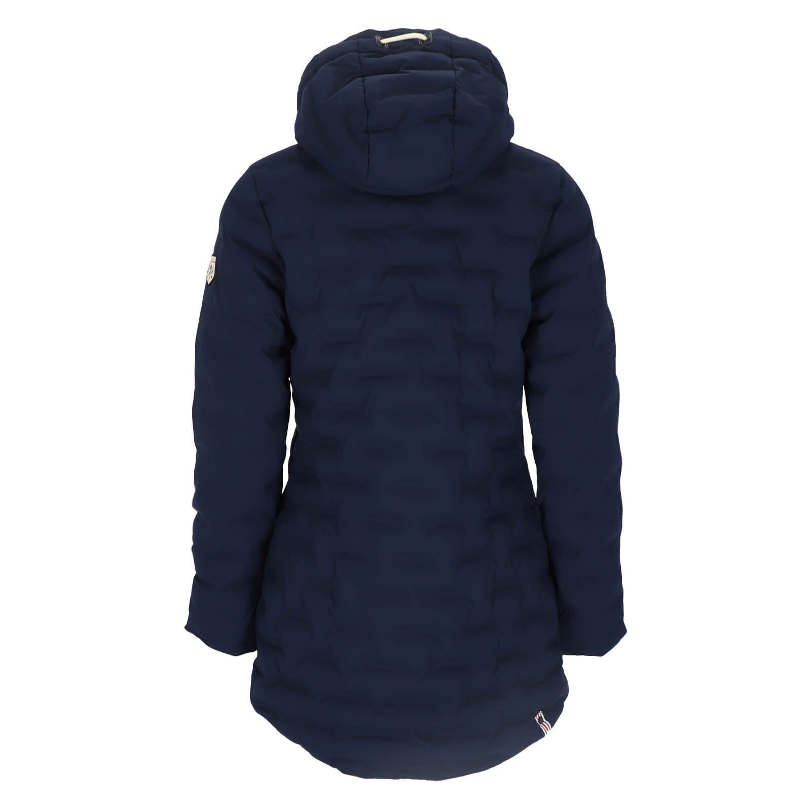 Dry Fashion Steppmantel Blavand Damen Mantel mit Steppung gefüttert - Steppjacke mit Kapuze Atmungsaktiv, 2-Wege-Reißverschluss, Kapuze abnehmbar, Tailliert