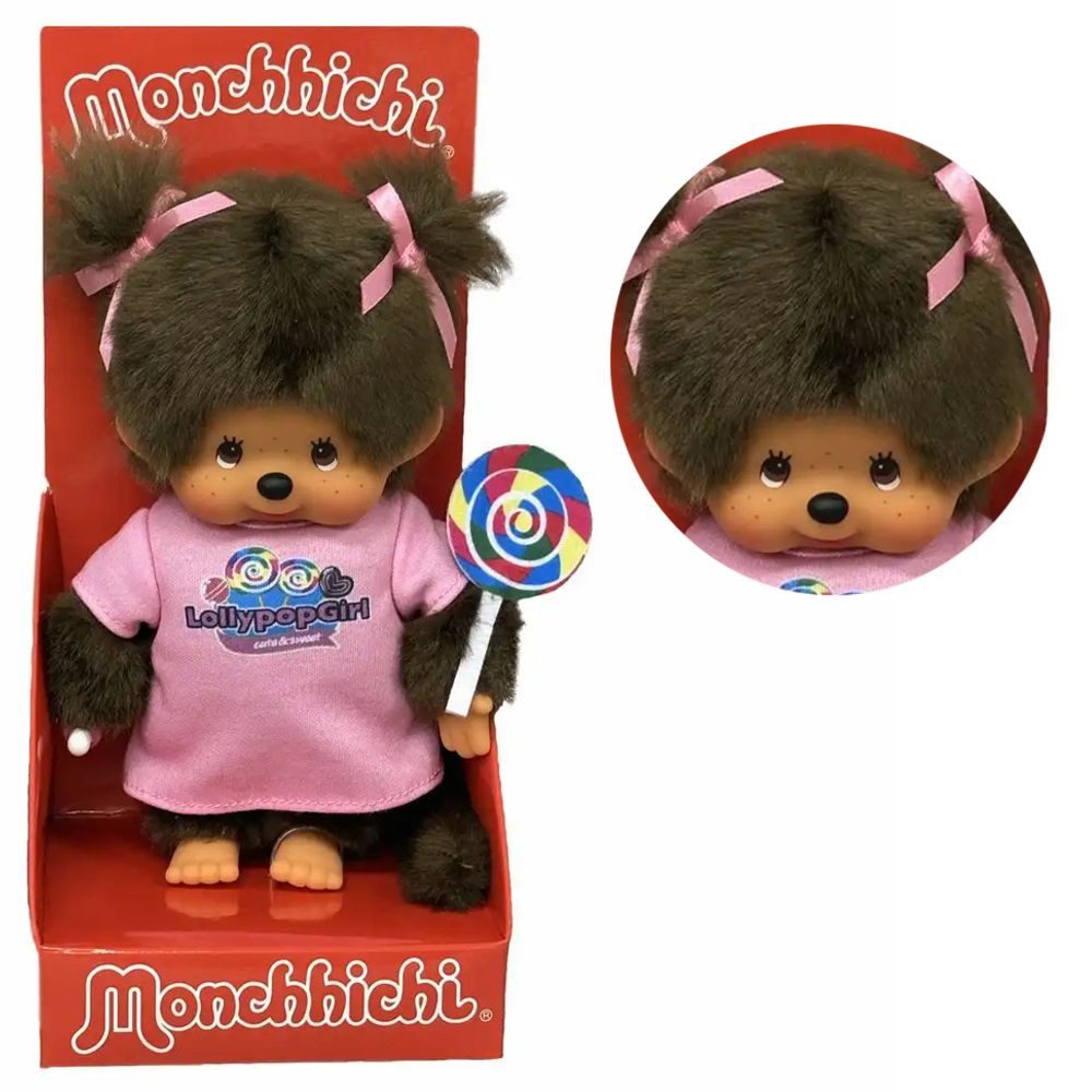 Monchhichi Plüschfigur Mädchen im Lollypop-Outfit 20 cm Monchhichi Puppe Fashion